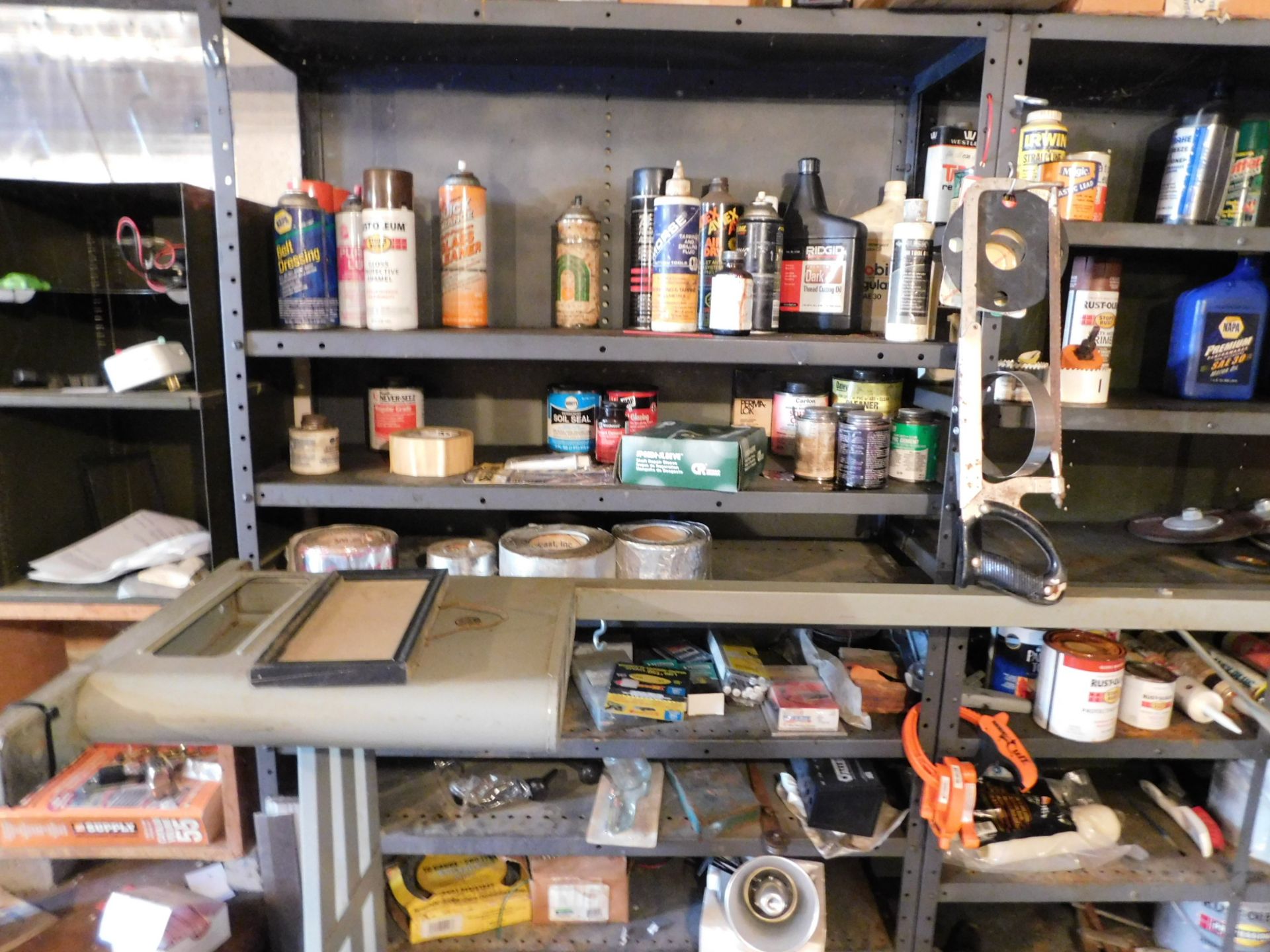 Contents Along Wall, Desk, Table, (2) Shelving Units - Image 4 of 6