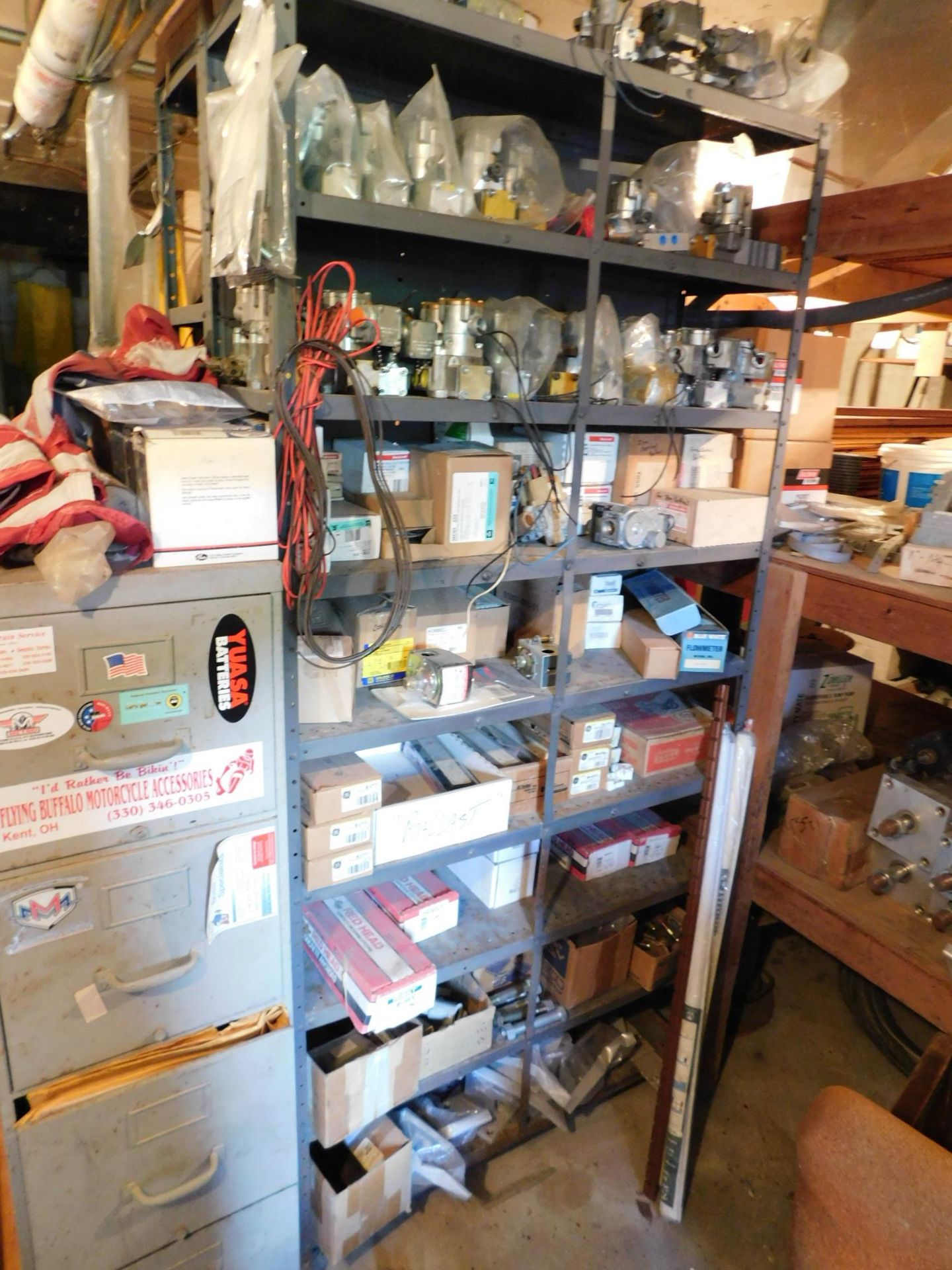 Contents of Shelf Unit and File Cabinet, Red Head Anchors, Valves, Pilot Lights, Float Switches, - Image 3 of 3