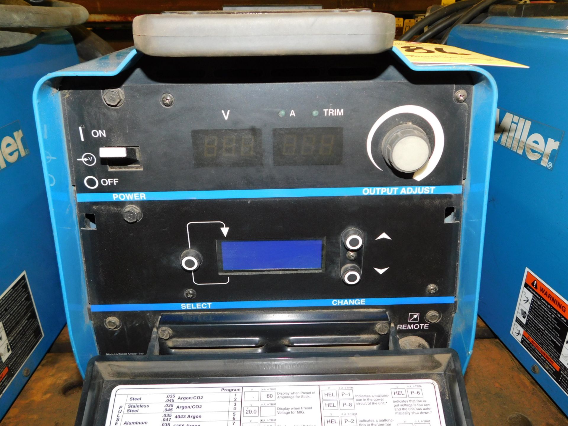 Miller Invision 354MP DC Inverter Arc Welder, s/n LG080347A, 1 or 3 Phase, 230/460 Vo.ts - Image 2 of 5