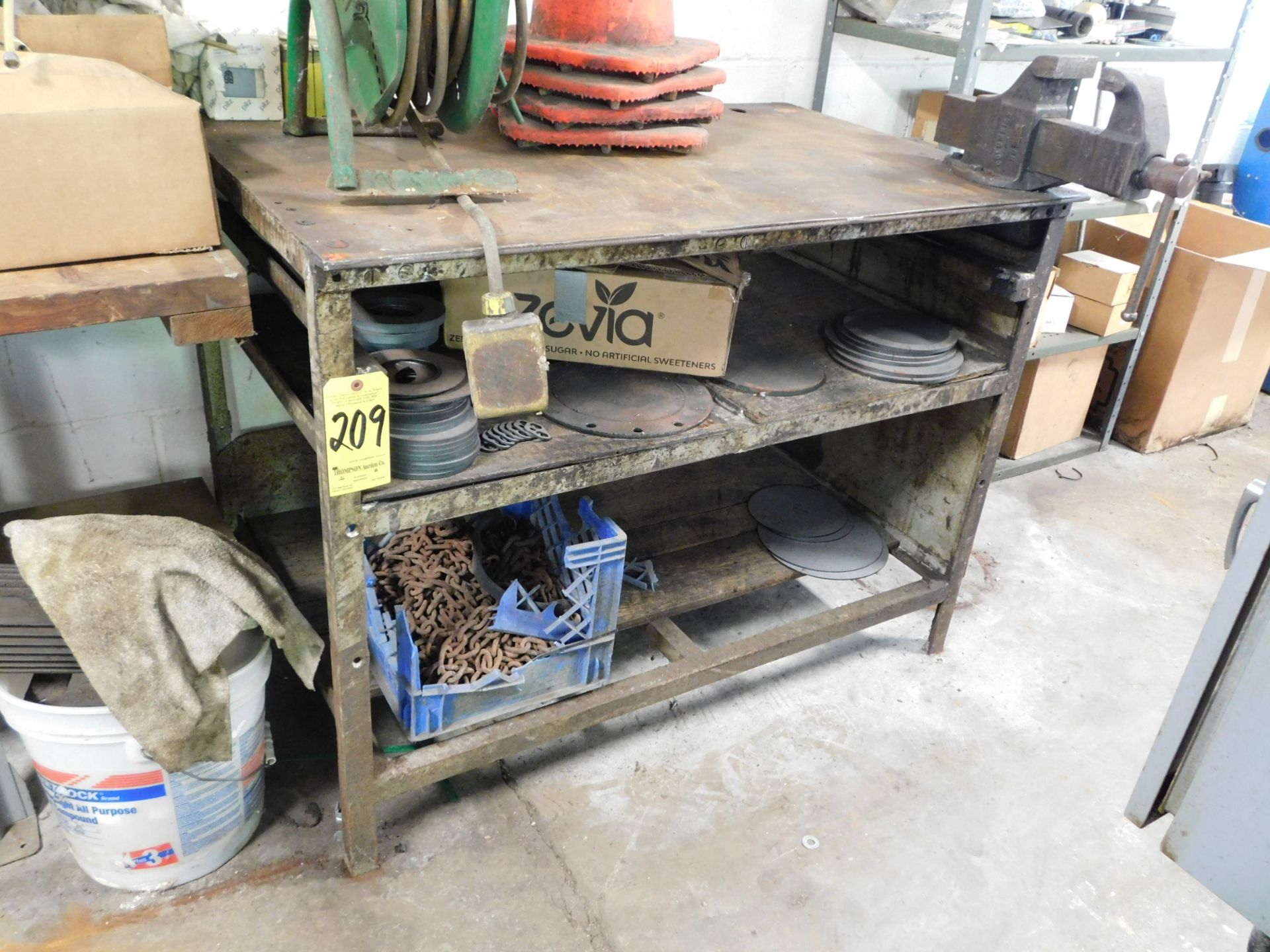 Steel Table with Columbian 4" Bench Vise