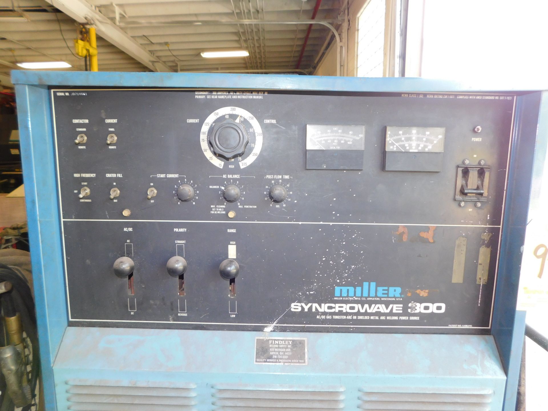 Miller Synchrowave 300 AC/DC Tig Welder, 208/230/460, Single Phase, Foot Control - Image 3 of 6