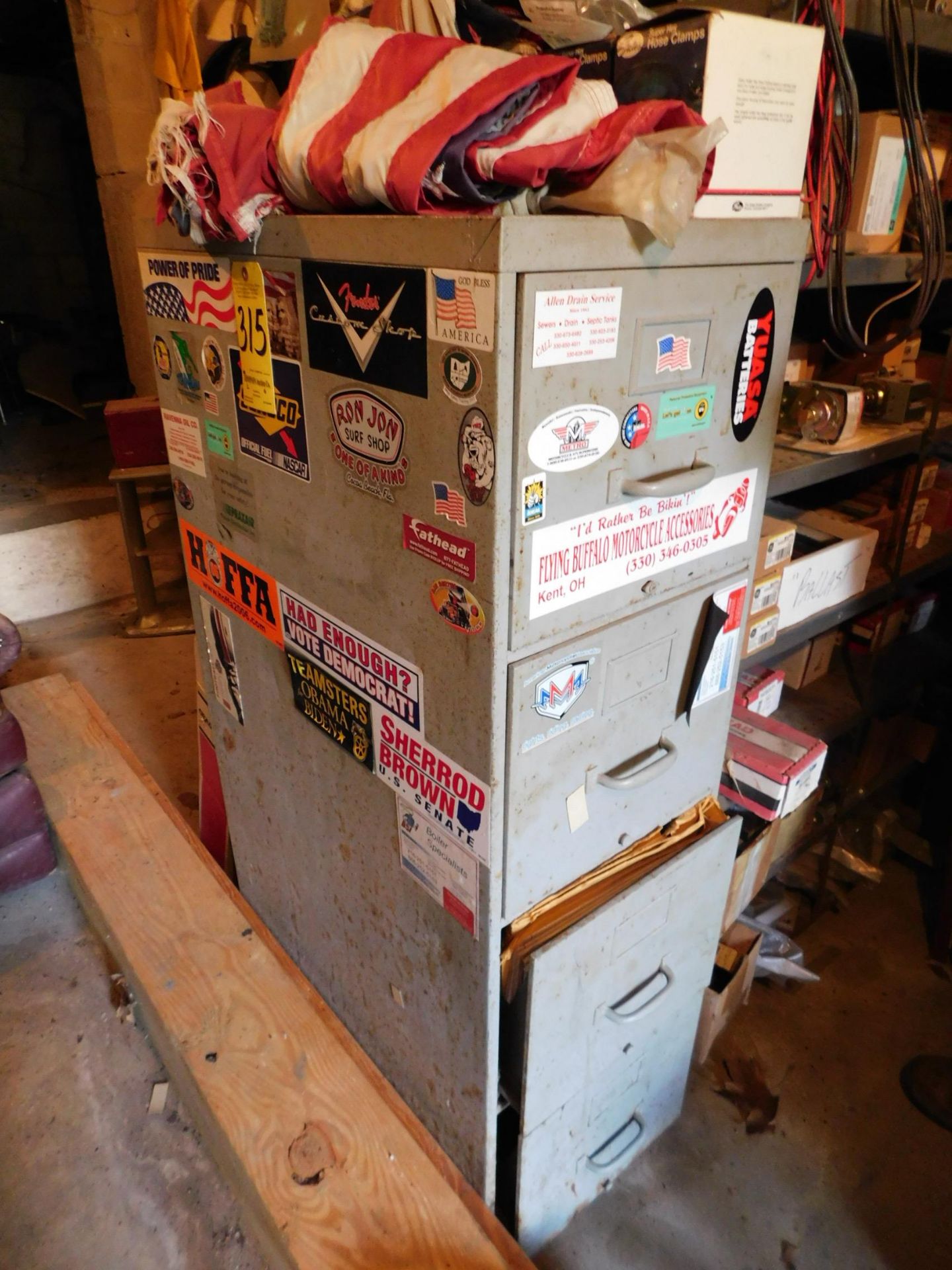 Contents of Shelf Unit and File Cabinet, Red Head Anchors, Valves, Pilot Lights, Float Switches, - Image 2 of 3