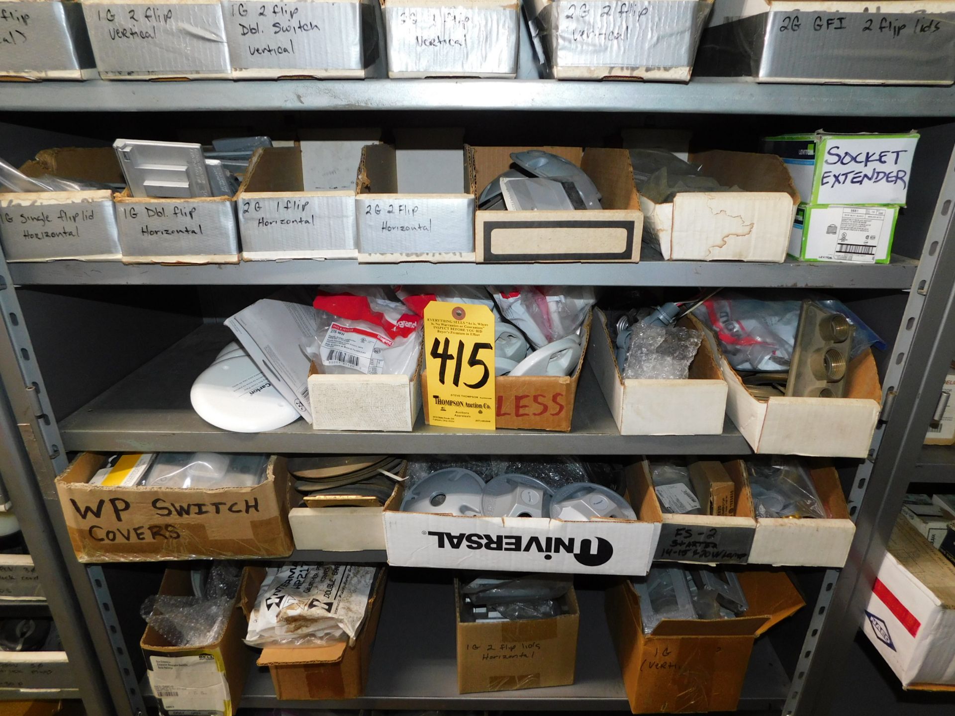 Contents of Shelving Unit: Outlet Covers, Plates, Junction Boxes,etc. - Image 4 of 5