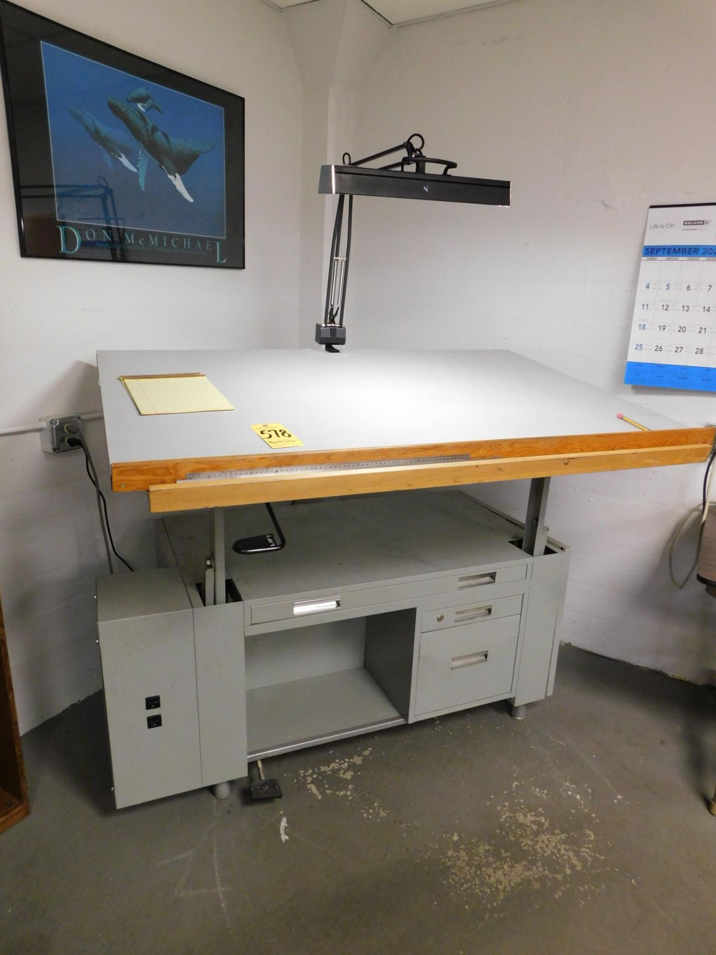 Drafting Table, Power Lift