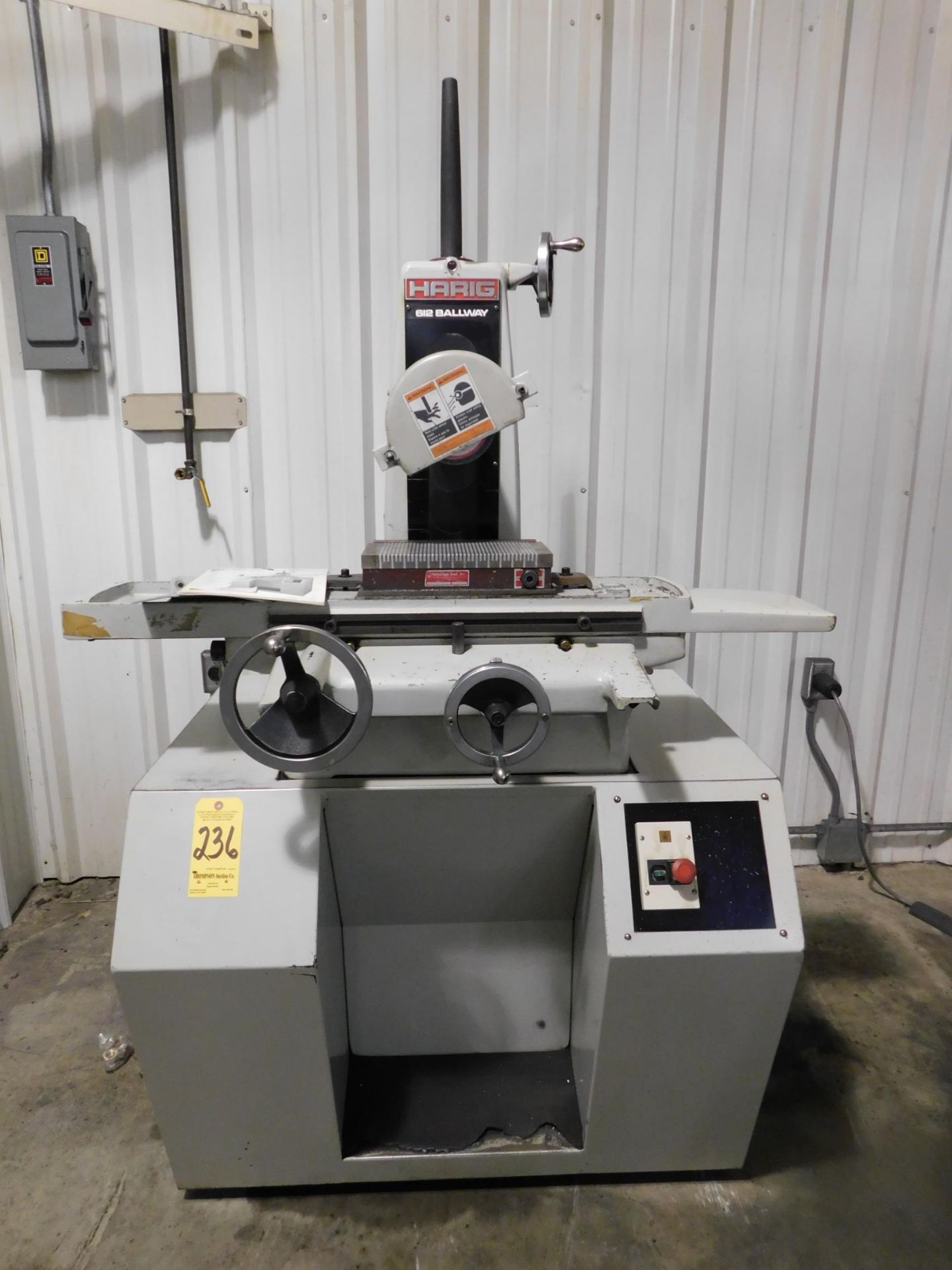Harig 612 Ballway Hand feed Surface Grinder snB14995, w/ SuBurrban Tool 6"X12" Magnetic Chuck - Image 2 of 5