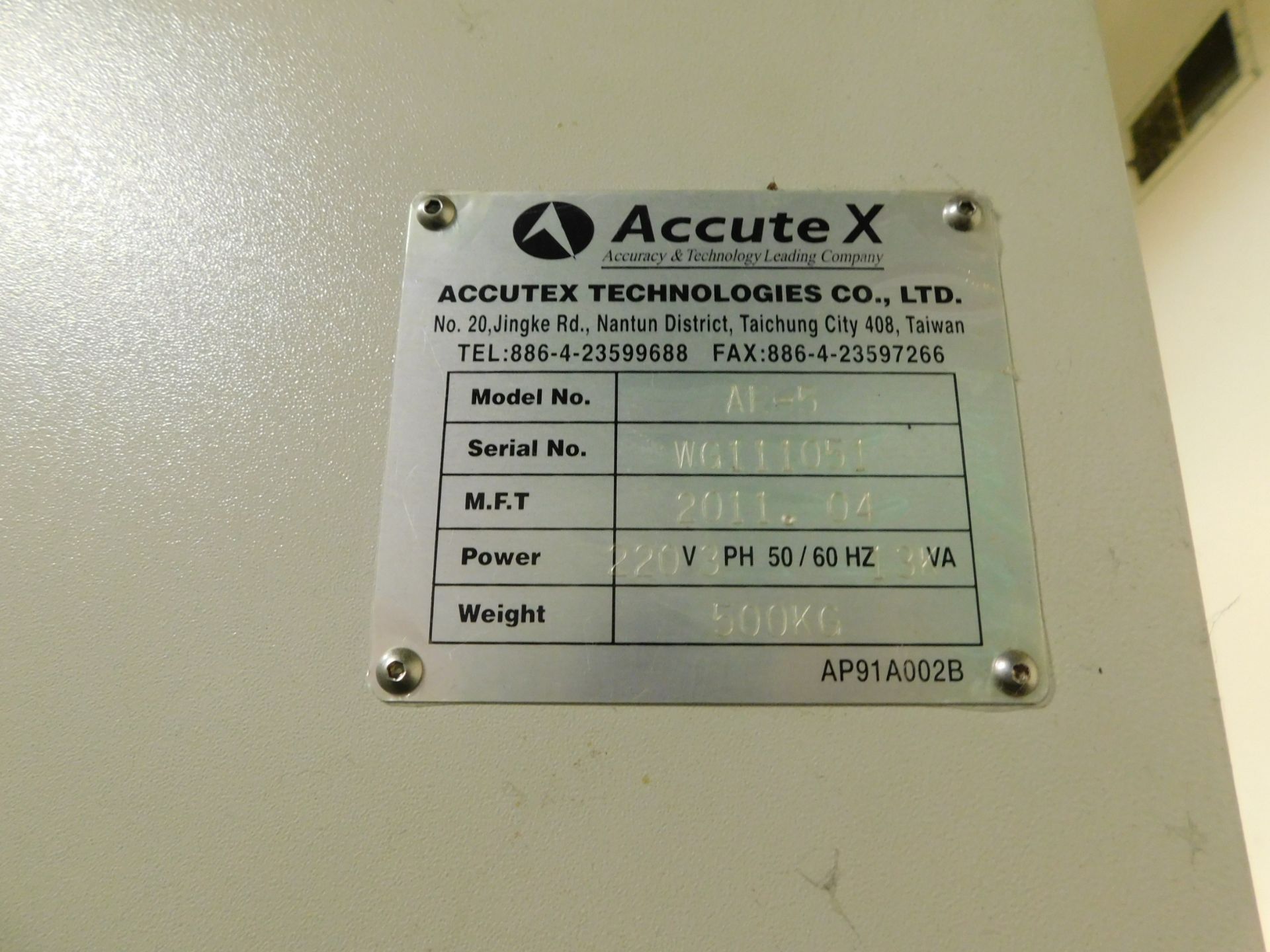 Accutex Model SP-300i Wire EDM s/n CMS3211001, Windows Based CNC Control, Travels: 13.8" X-Axis, 9. - Image 13 of 13