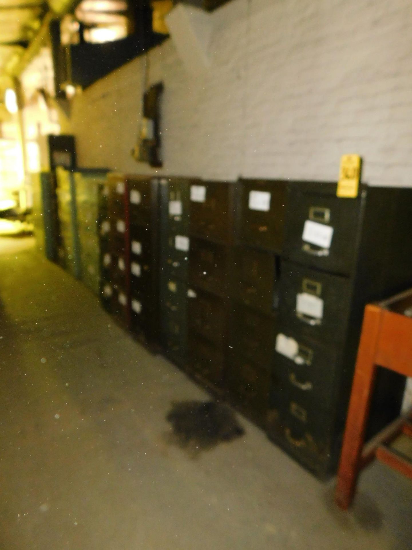 (15) Filing Cabinets, and (1) 2-Door Upright Storage Cabinet