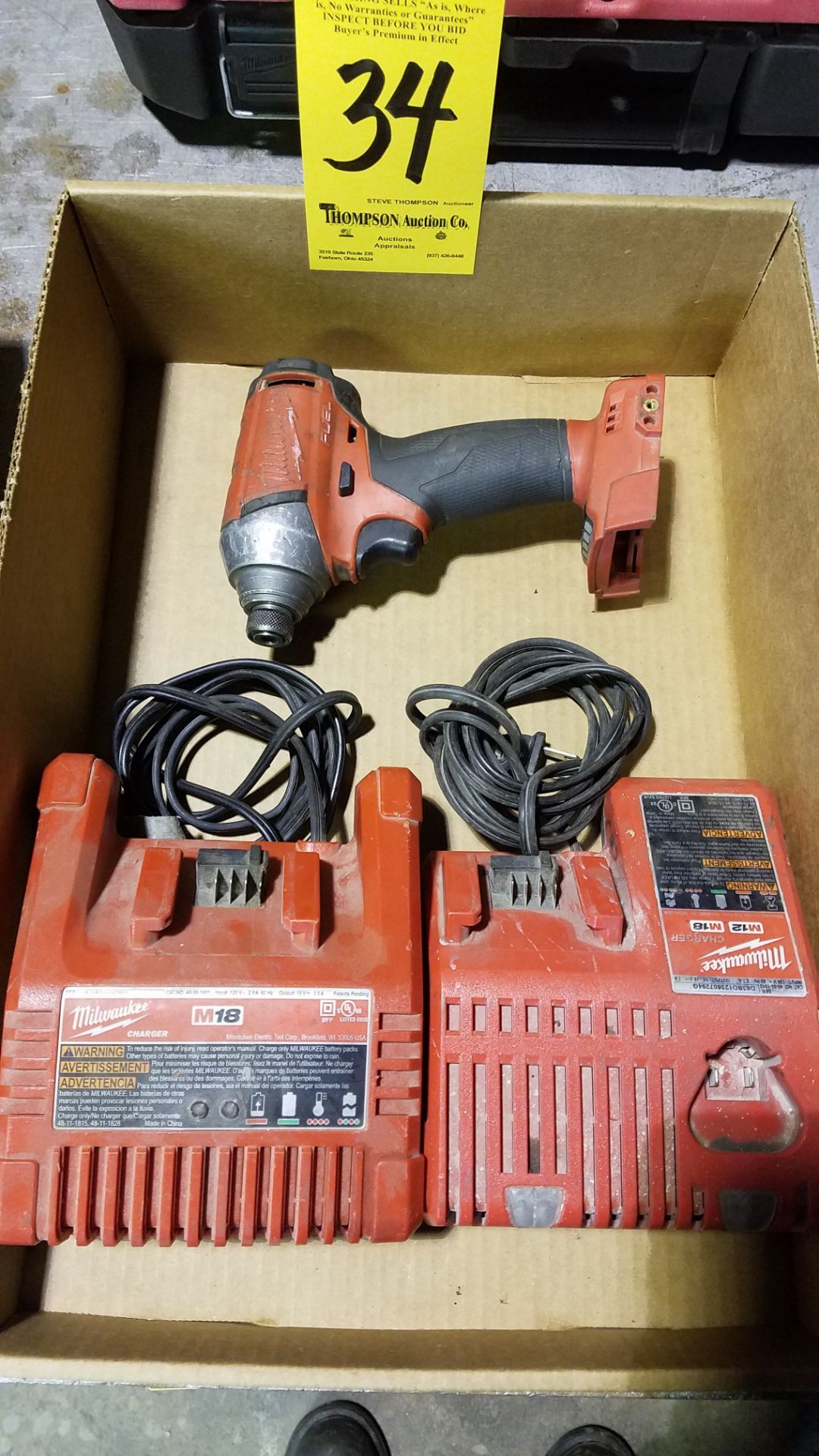Milwaukee 18 Volt Cordless Impact Driver with (2) Chargers (No Battery)