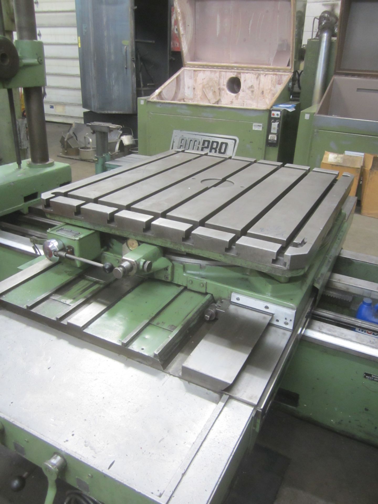 Scharmann 3" Horizontal Boring Mill, s/n 7146, 44" X 48" Power Rotary Table, Outboard Support, 51" - Image 3 of 9