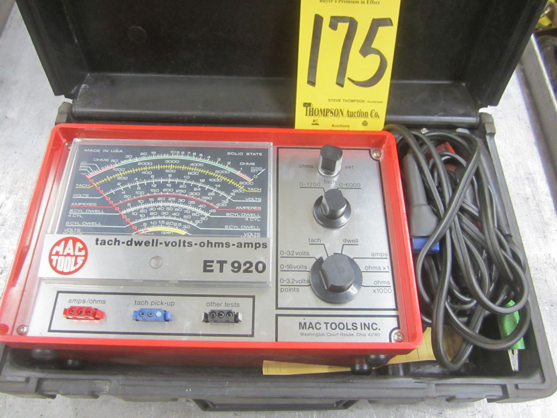 Mac Tools ET920 Tach-Dwell-Volts-Ohms-Amps Multimeter