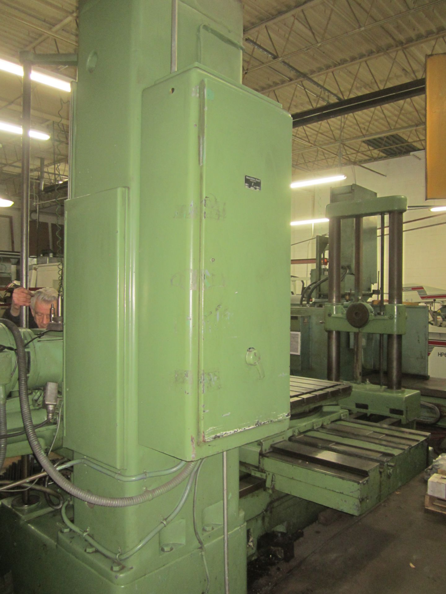 Scharmann 3" Horizontal Boring Mill, s/n 7146, 44" X 48" Power Rotary Table, Outboard Support, 51" - Image 9 of 9