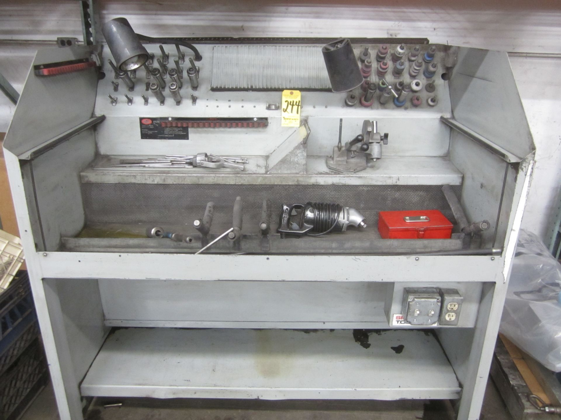 Sioux Valve Grinding Down Draft Cabinet with Tooling, Loading Fee $75.00