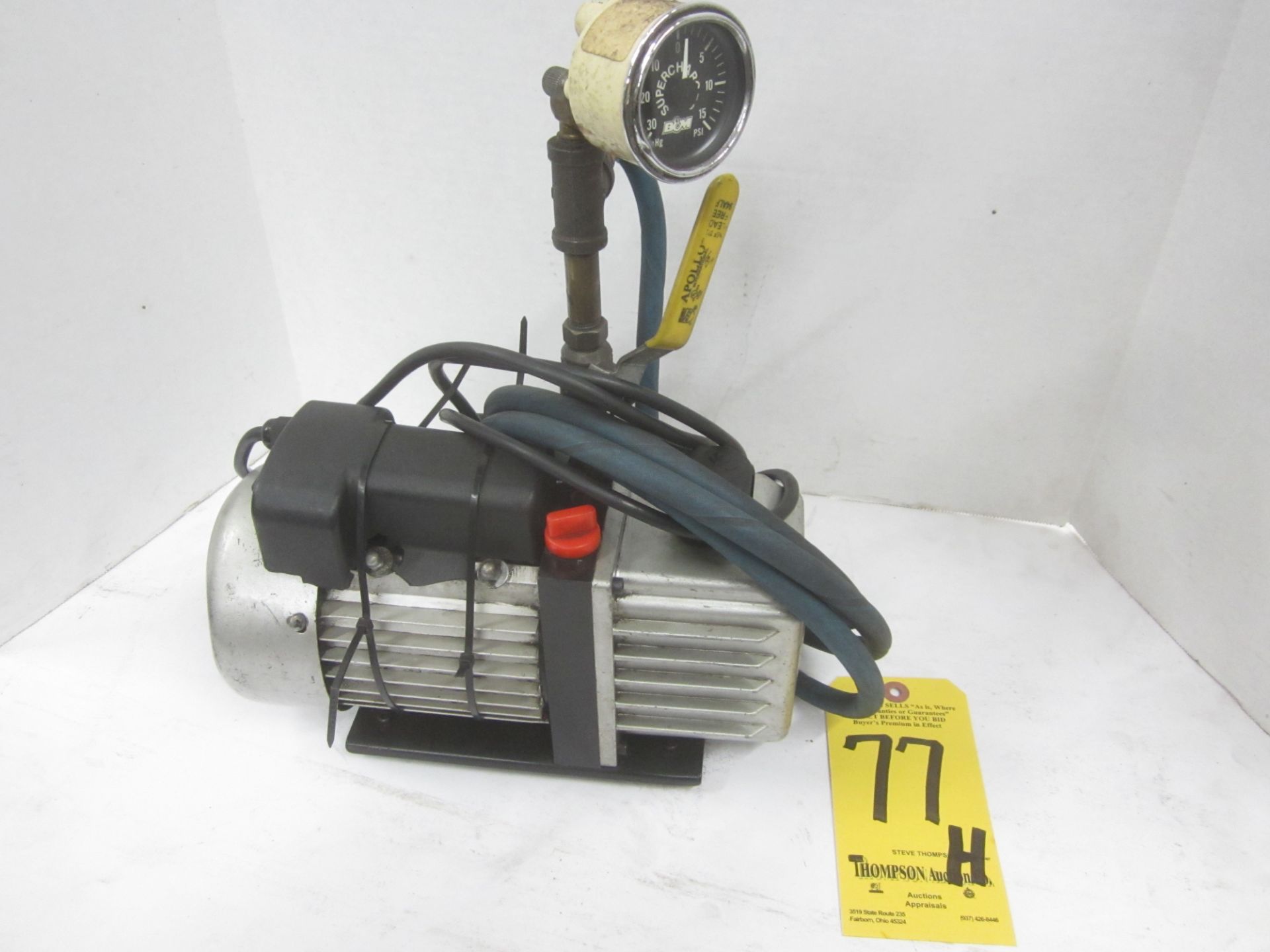 Vacuum Pump with Gauge, 110/1/60