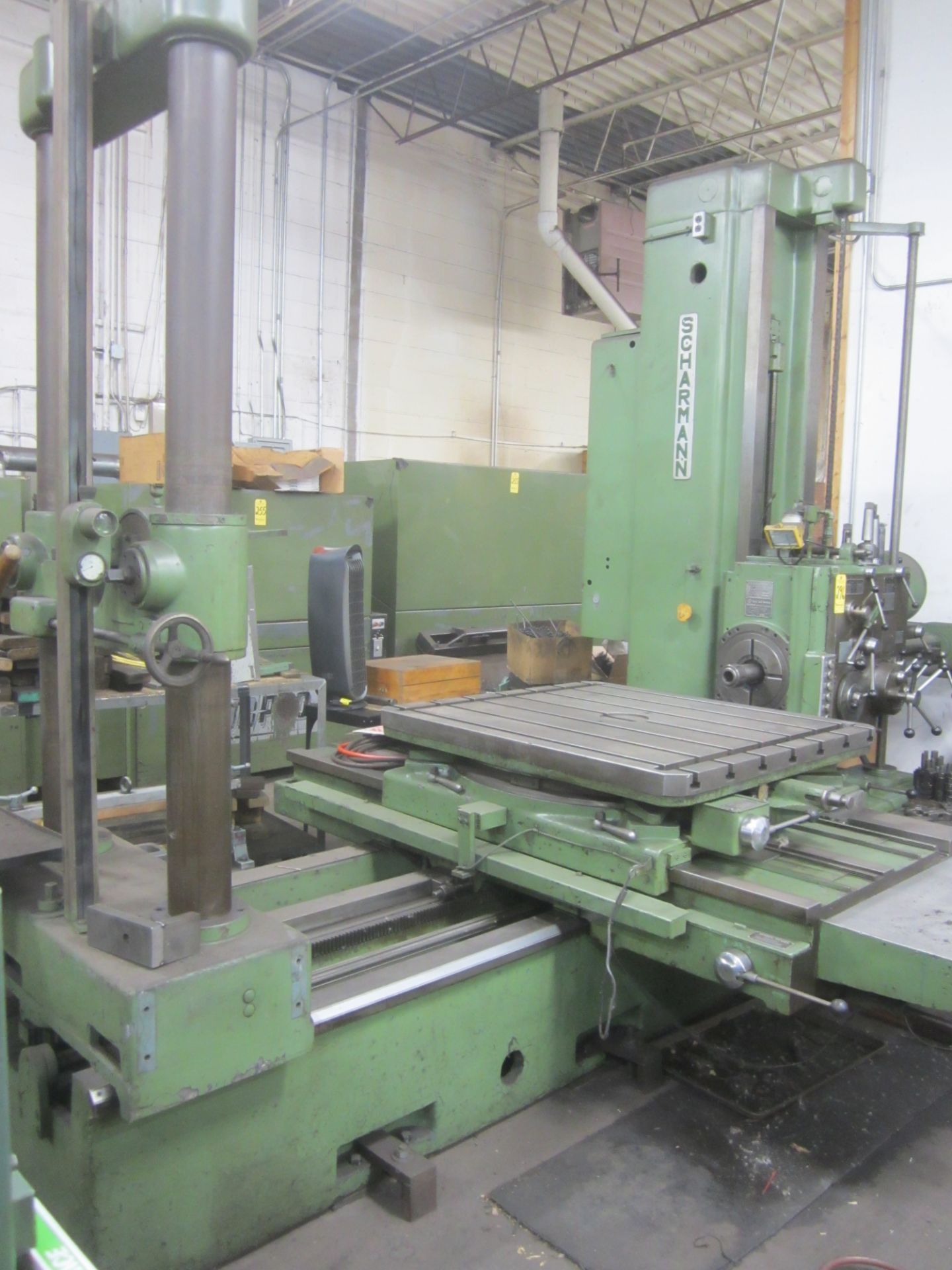 Scharmann 3" Horizontal Boring Mill, s/n 7146, 44" X 48" Power Rotary Table, Outboard Support, 51"