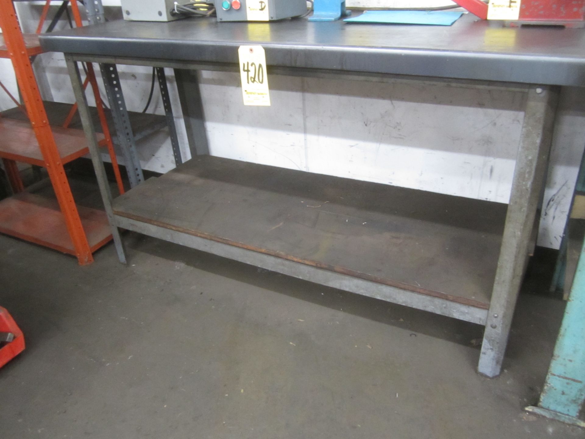 Metal Workbench, 24" X 60" X 34" High