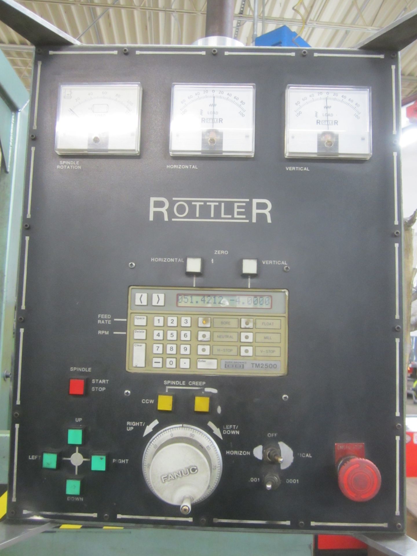 Rottler Model F-88-E Floor Type Vertical Cylinder Borer and Machining Mill, s/n 18039, with Burr- - Image 5 of 11