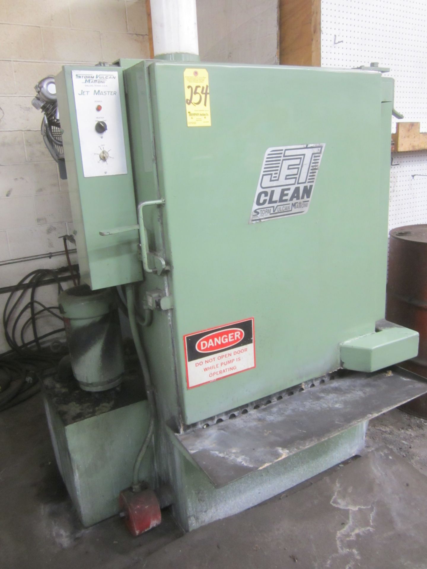 Storm Vulcan Mattoni Model SVM60 Electric Heated Jet Master Parts Washer, s/n 509, 5 HP Pump, 24"
