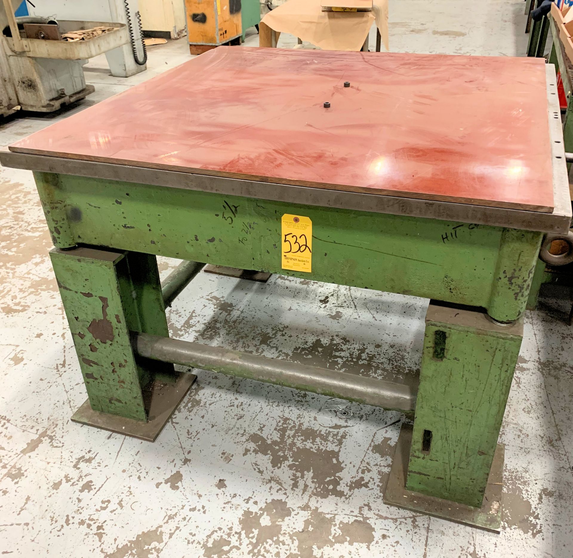 48" x 51" Steel Layout Table on Steel Stand