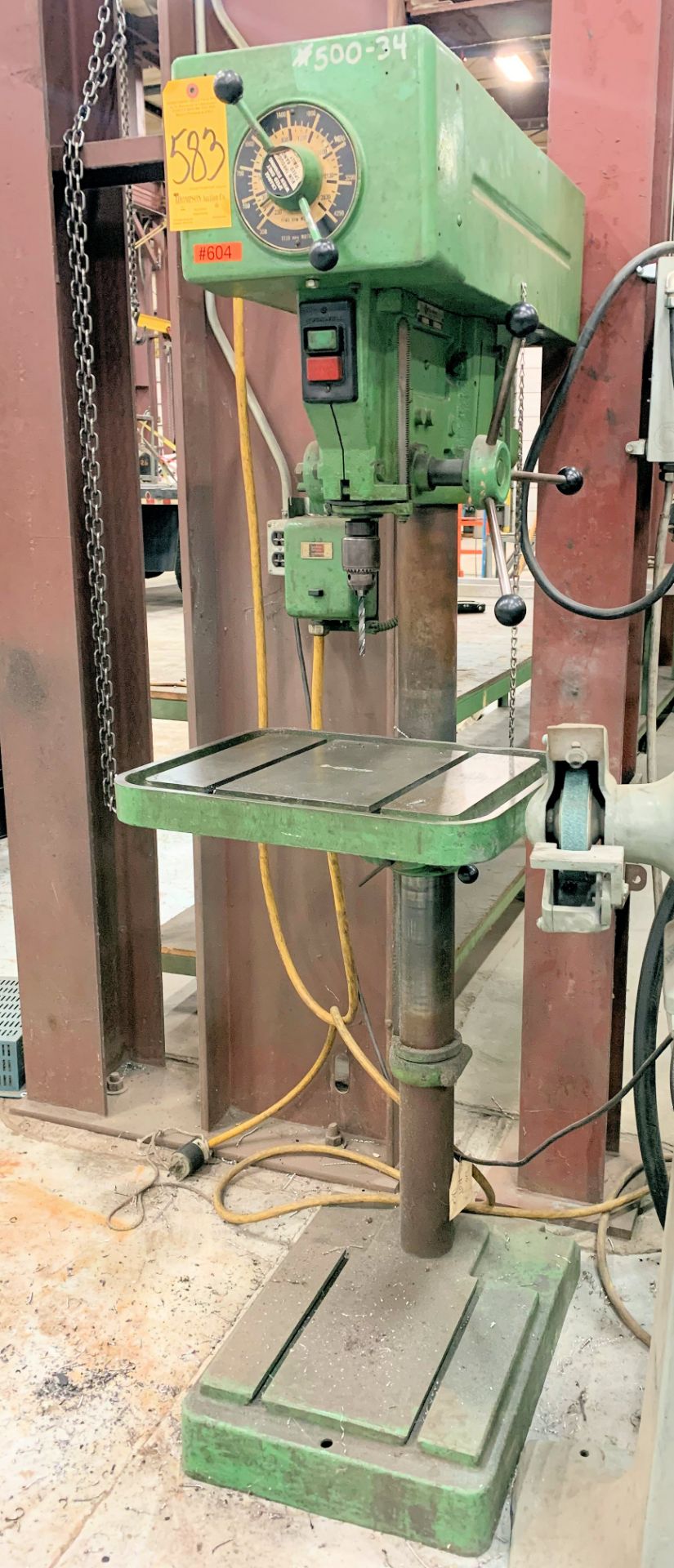 Rockwell Model 17-600, 17" Floor Standing Drill Press, S/n 1530175, 12 1/2" x 17" Work Table, 3-PH