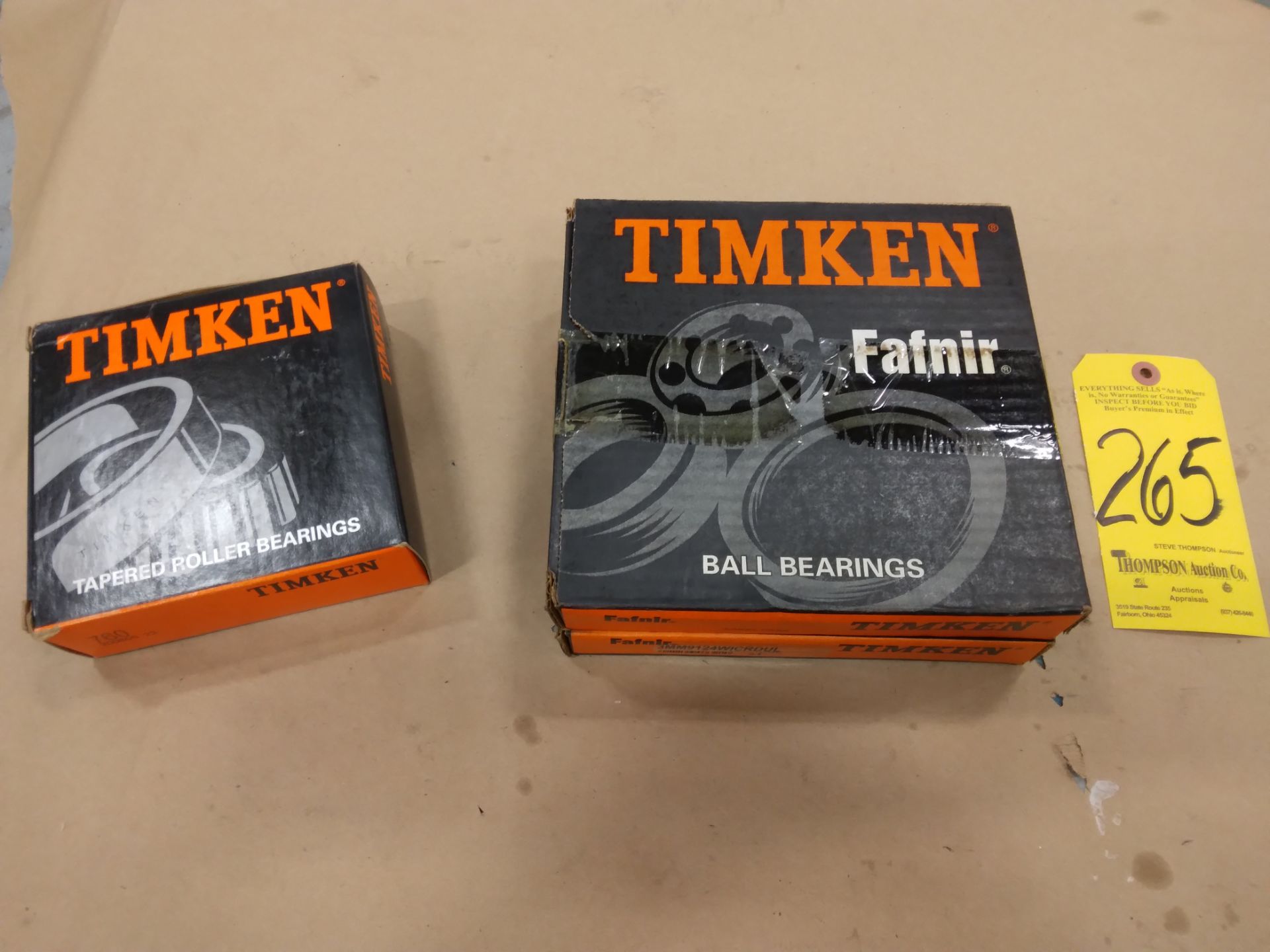 (3) Timken Ball Bearings, (2) #3MM9124WICRDUL, and (1) #760-200805-22