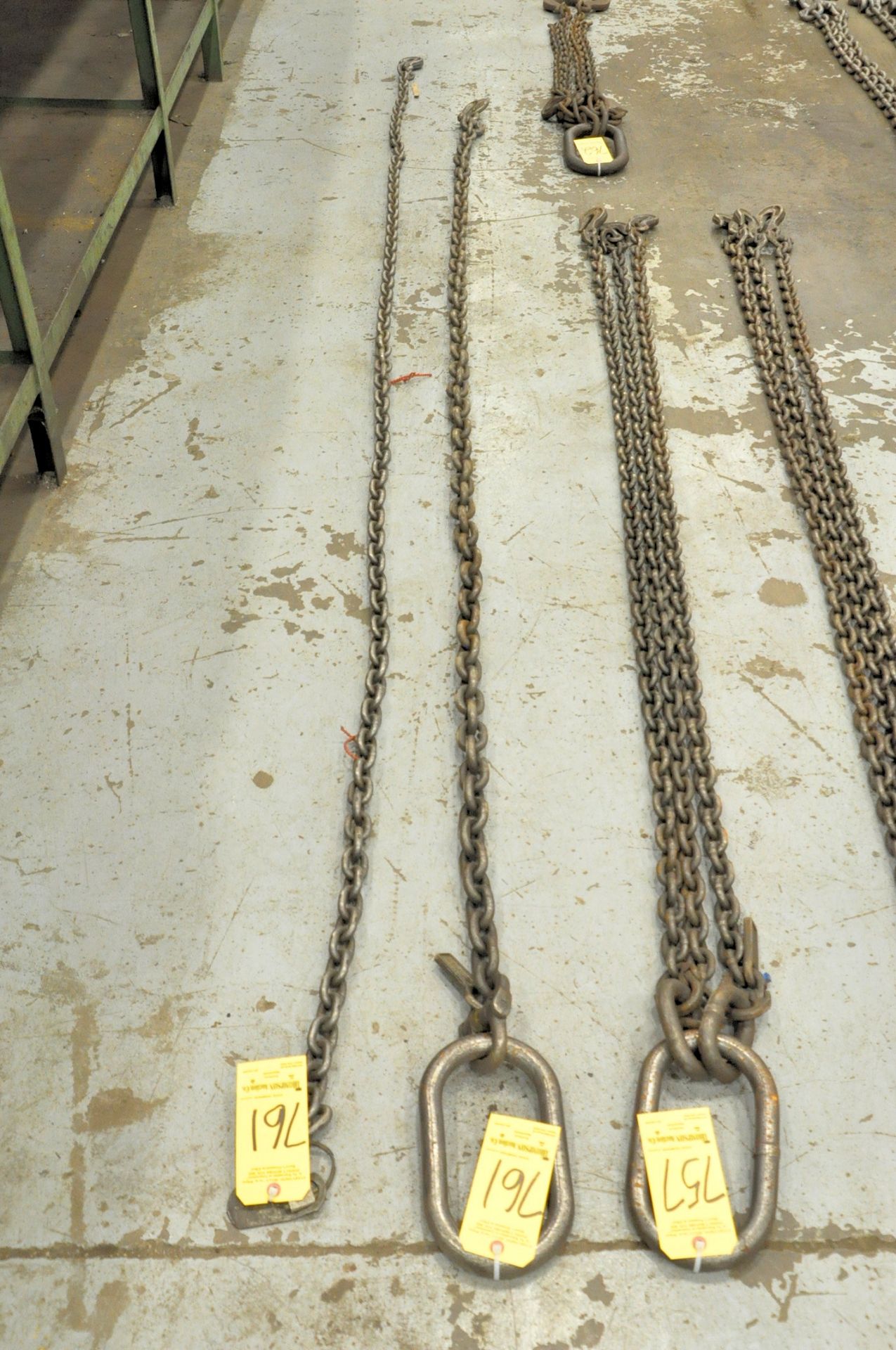 Lot-(1) 1/2" Link x 10' Long Single Hook Chain Sling, Cert. Tag, and (1) 3/8" Link x 12' Long Single - Image 2 of 6