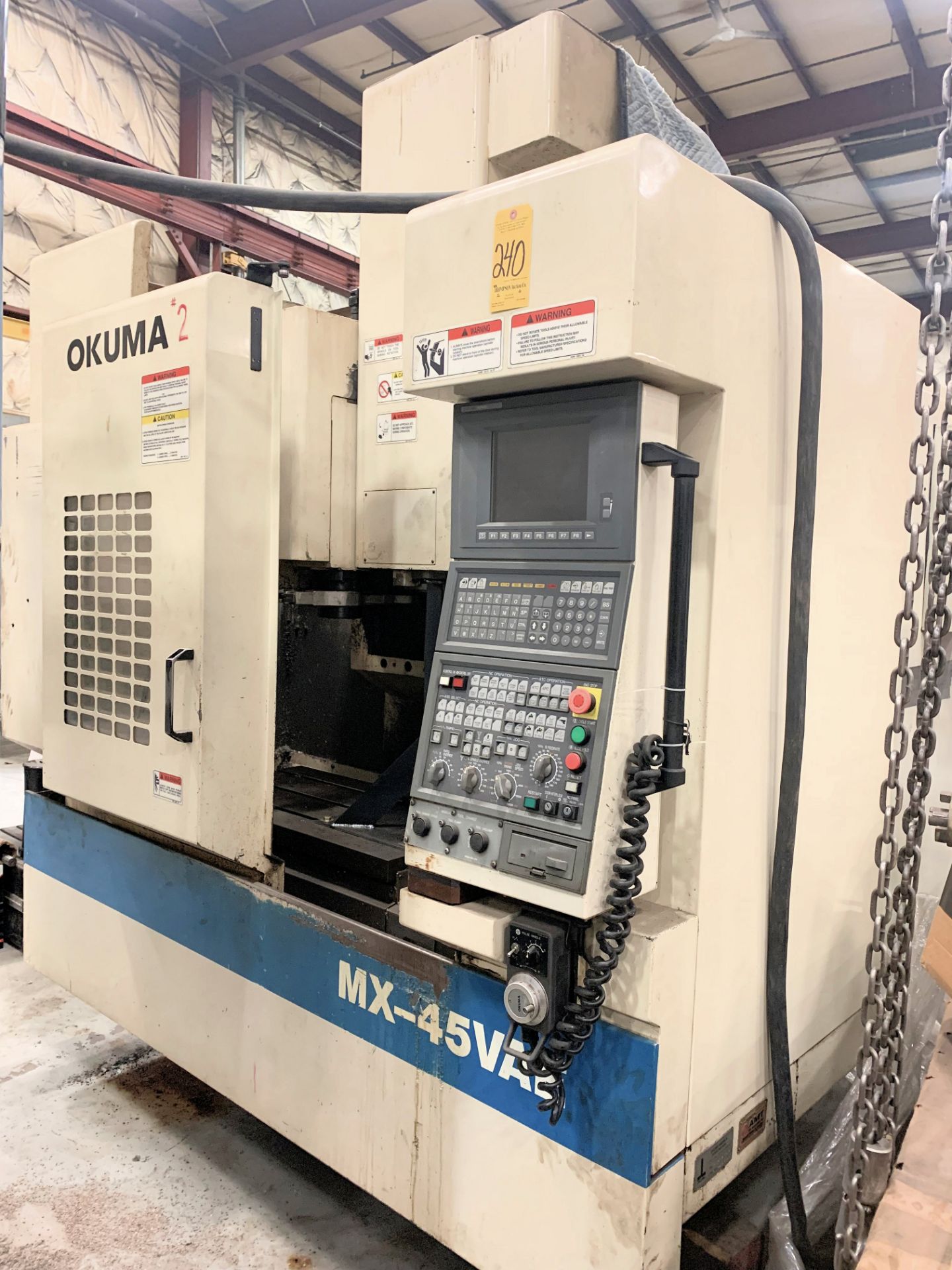 Okuma Model MX-45VAE CNC Vertical Machining Center, s/n 9096, OSP-7000M CNC Control, 40 Taper, 20 - Image 2 of 7