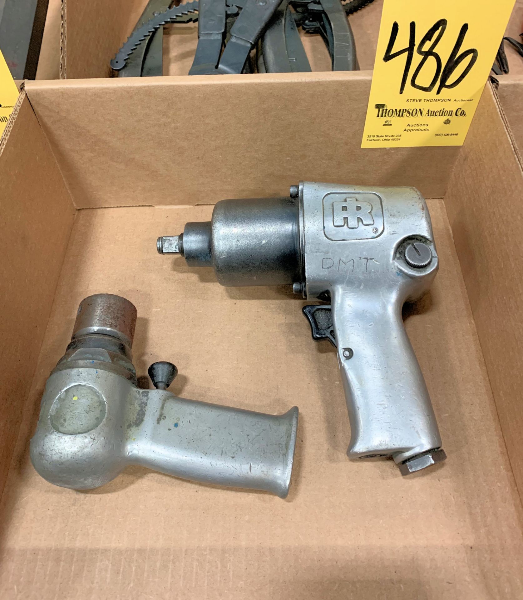 Lot-(1) Ingersoll-Rand 1/2" Pneumatic Impact Gun and (1) No Name Pneumatic Driver Gun in (1) Box
