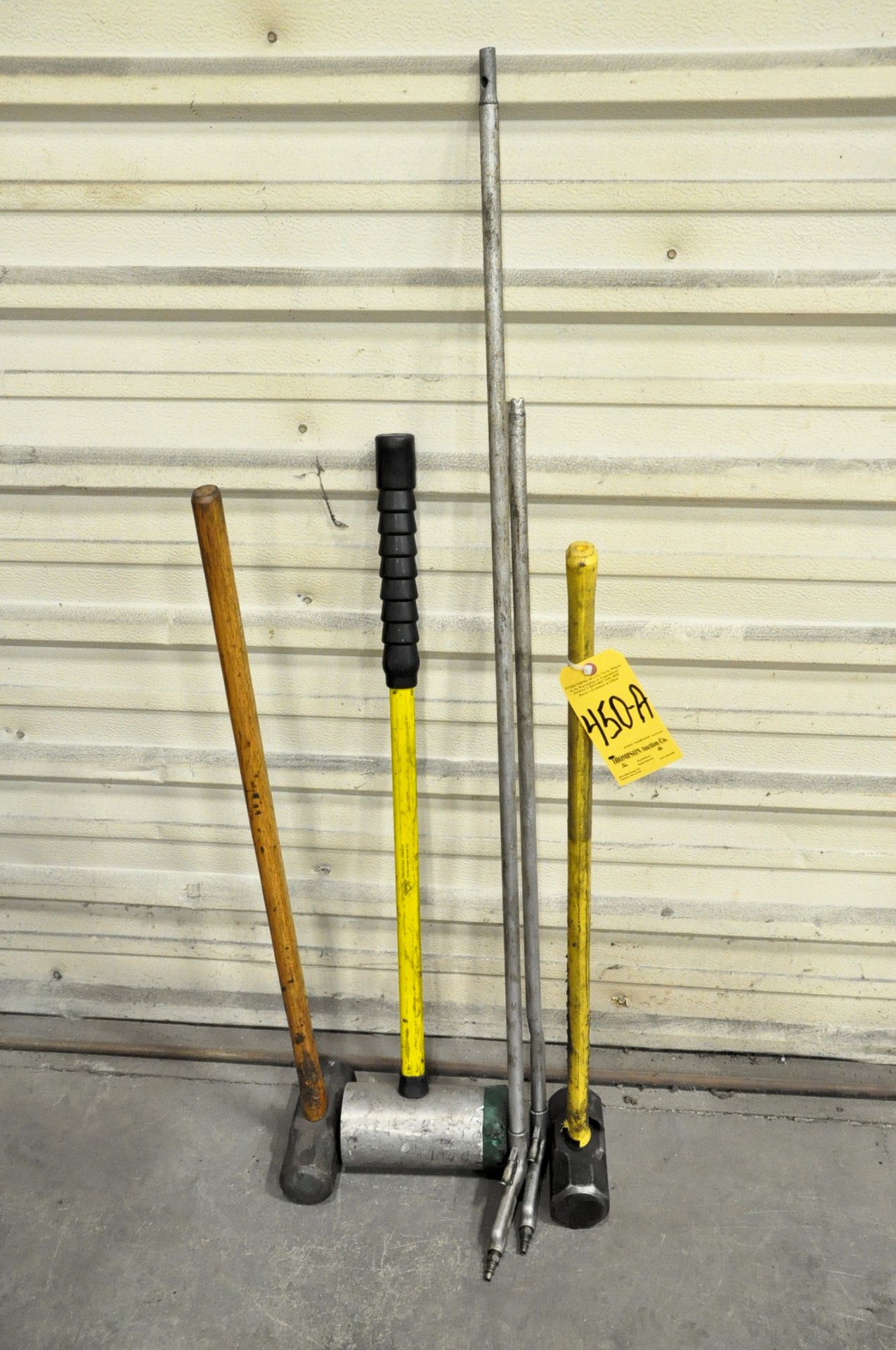 Lot-(2) Sledge Hammers, (1) Dead Blow, and (2) Long Reach Blow Off Tools