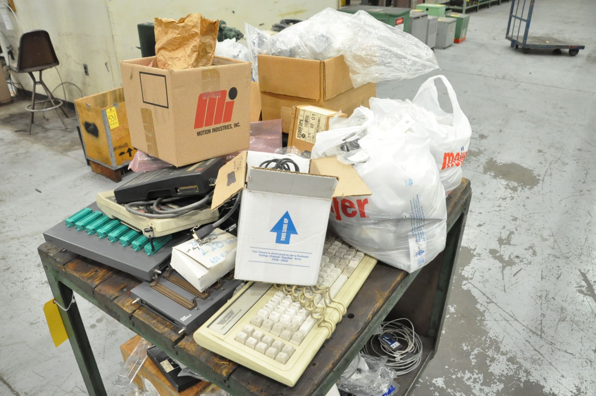 Lot-Various Electronics, Communication Cables, Keyboards, etc. with Cart - Image 3 of 3