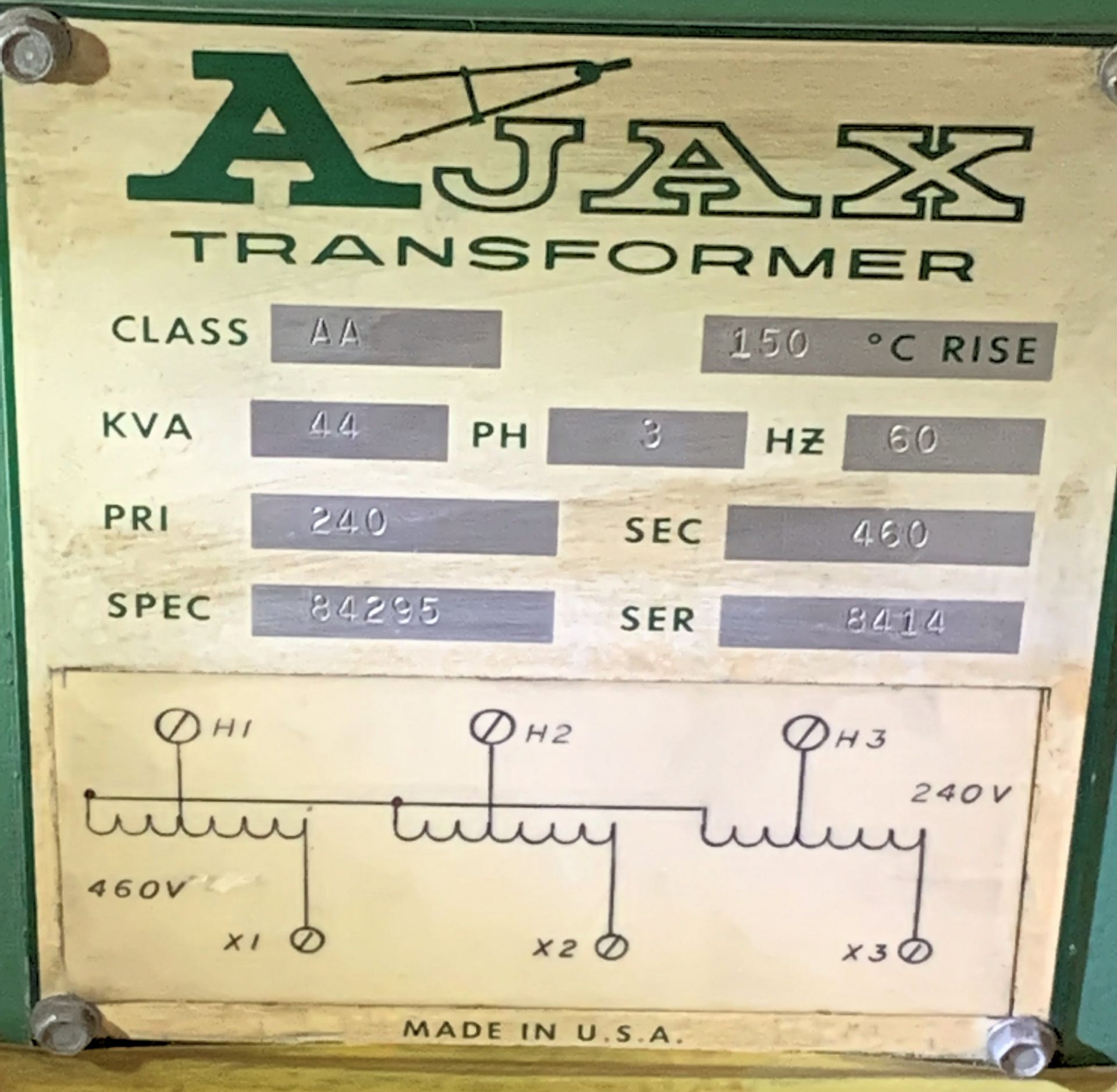 Ajax 44-KVA Transformer - Image 2 of 2