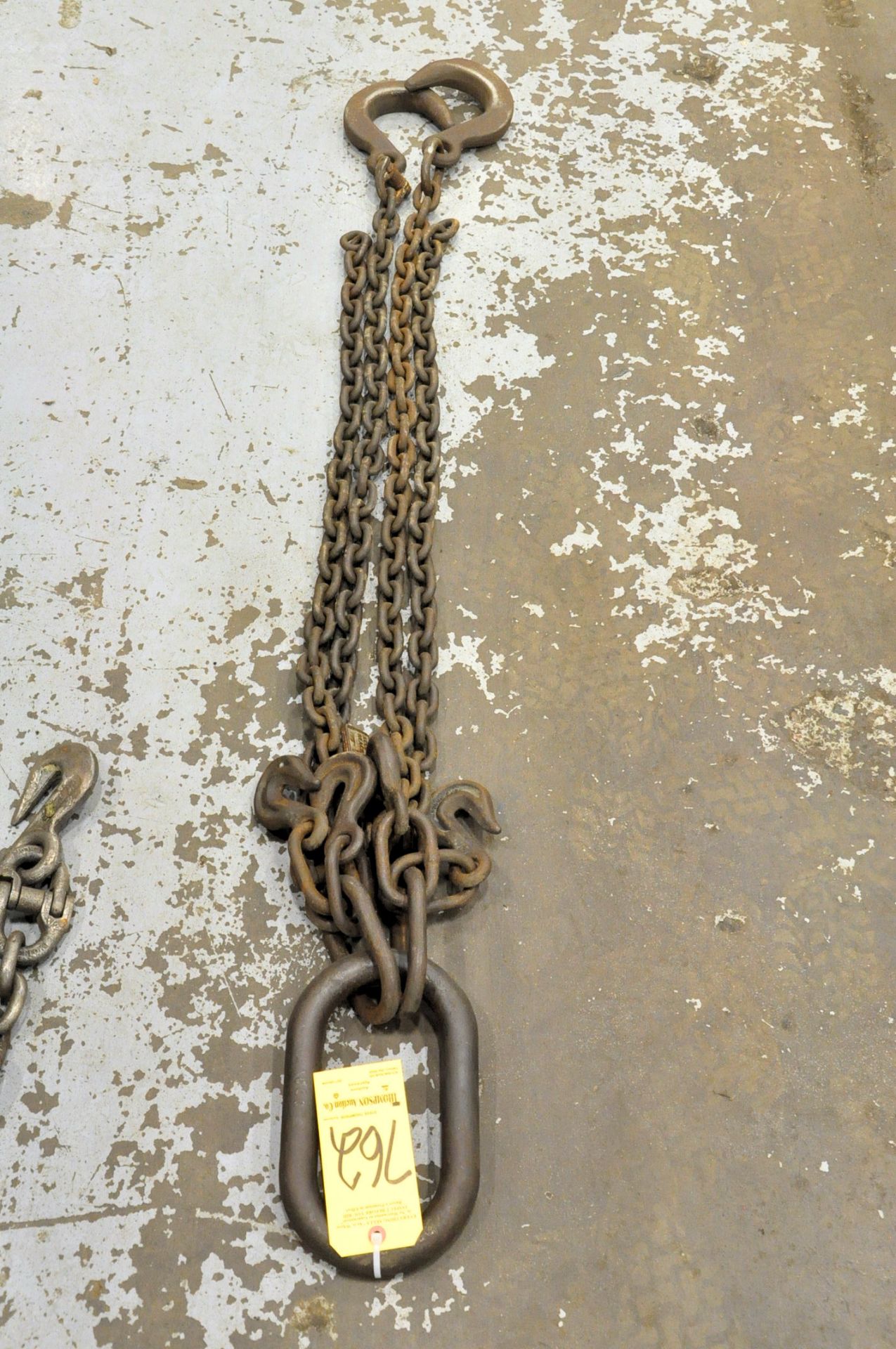 3/8" Link x 5' Long 2-Hook, (2) Plain, Chain Sling with (4) Chokers, Cert. Tag - Image 2 of 4