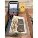 Lot-(1) Omega HH-25KF Digital Thermometer and (1) Simpson 260 Multimeter with Case in (1) Box