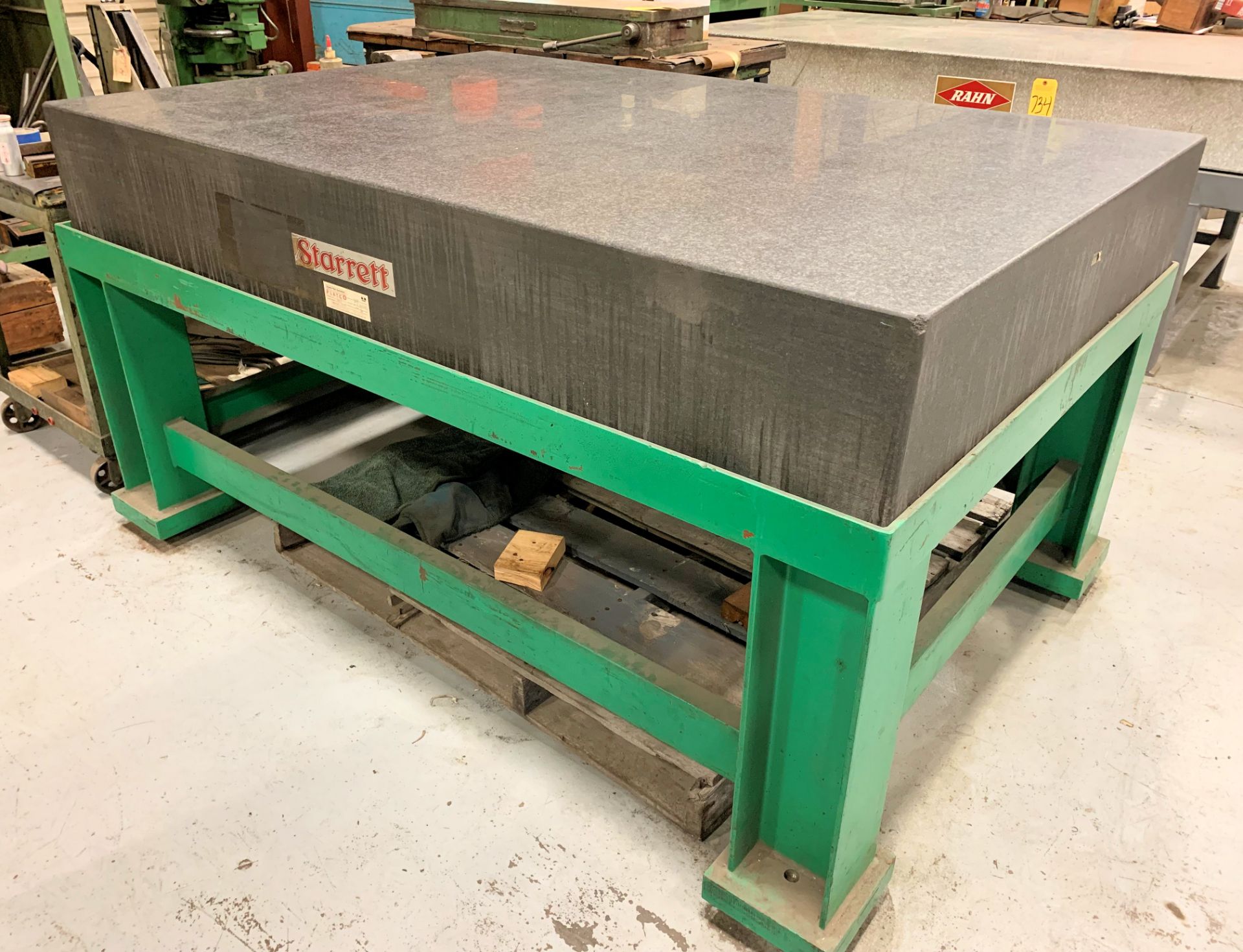 Starrett 48" x 72" x 12" Black Granite Surface Plate with Steel Stand, Loading Fee $150 - Image 2 of 2