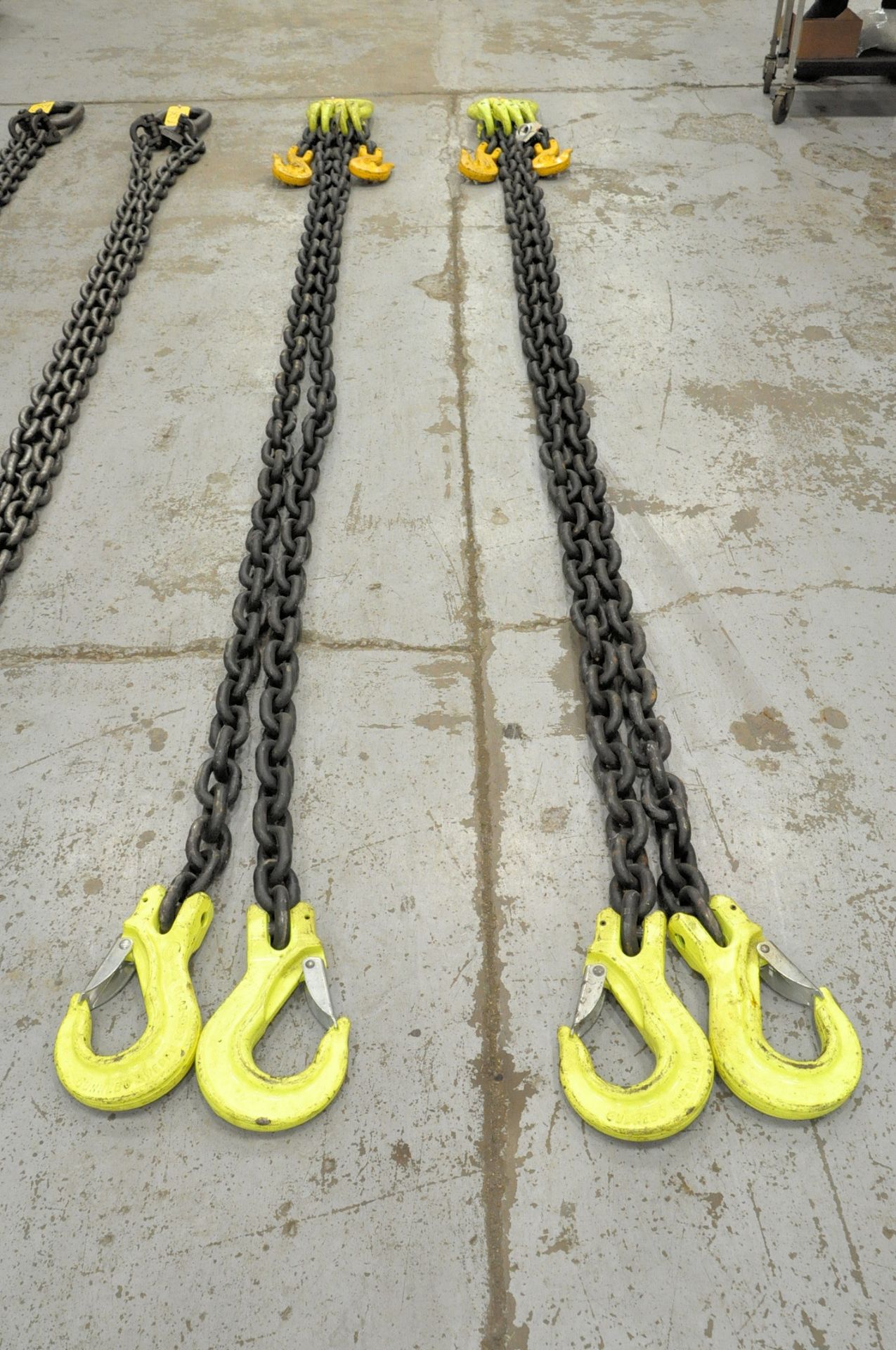 Pair 3/4" Link x 13' Long 2-Hook Chain Slings with (2) Chokers, Cert. Tag - Image 2 of 3