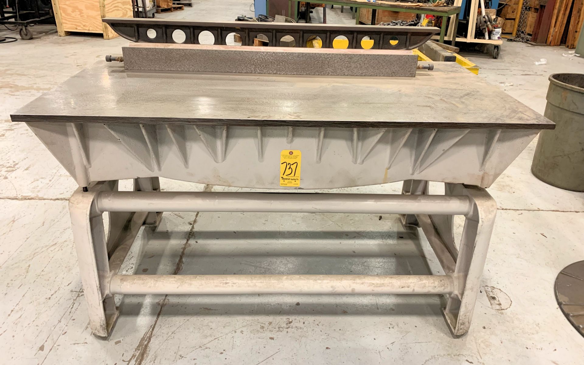 36" x 68 1/4" Cast Iron Surface Plate with Steel Stand, (Contents Not Included)