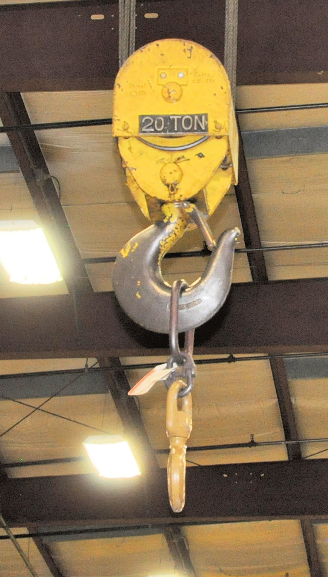 Robbins & Meyers 20 Ton Overhead Crane, Span and Hoist Only, No Rails, Remote Control and Pendant - Image 5 of 6