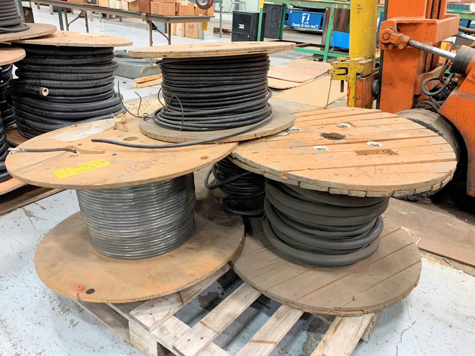 Lot-Various Spools of Electrical Wire on (1) Pallet