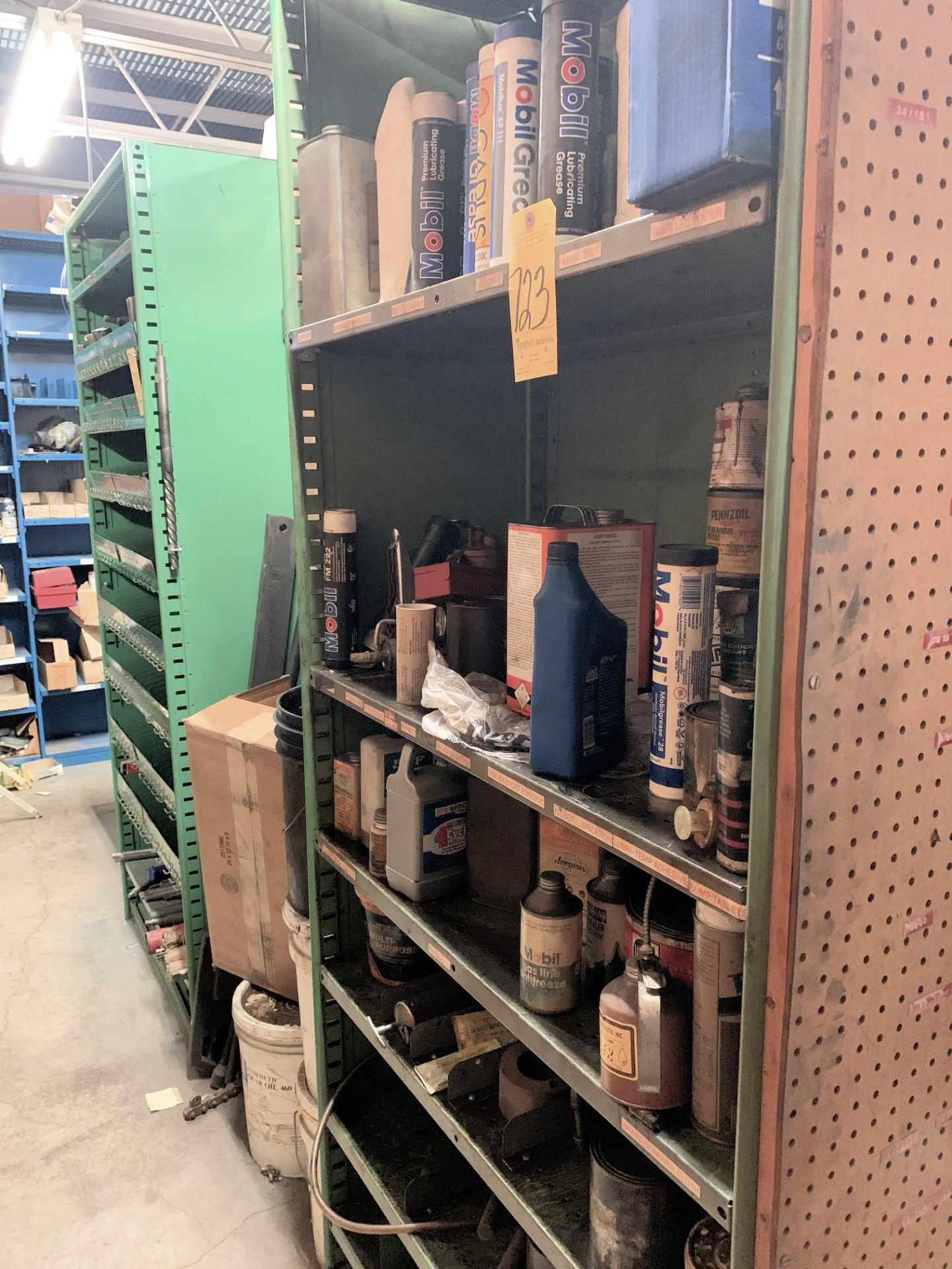 Lot-(5) Sections Shelving/Bin Organizer Cabinets with Collets, Anchors, Holders, Lubricants, Drills, - Image 4 of 4