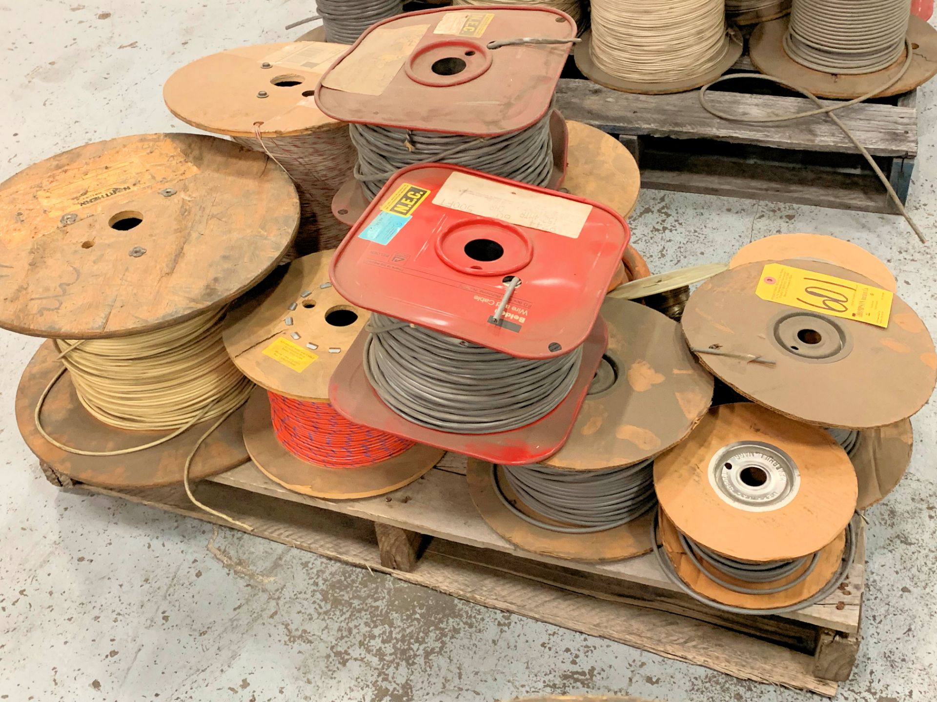 Lot-Various Spools of Electrical Wire on (1) Pallet