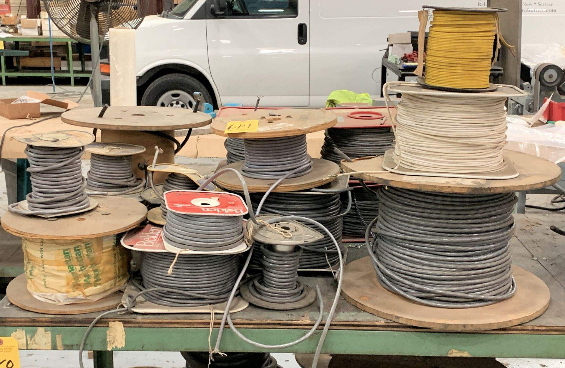 Lot-Various Spools of Electrical Wire in (1) Section