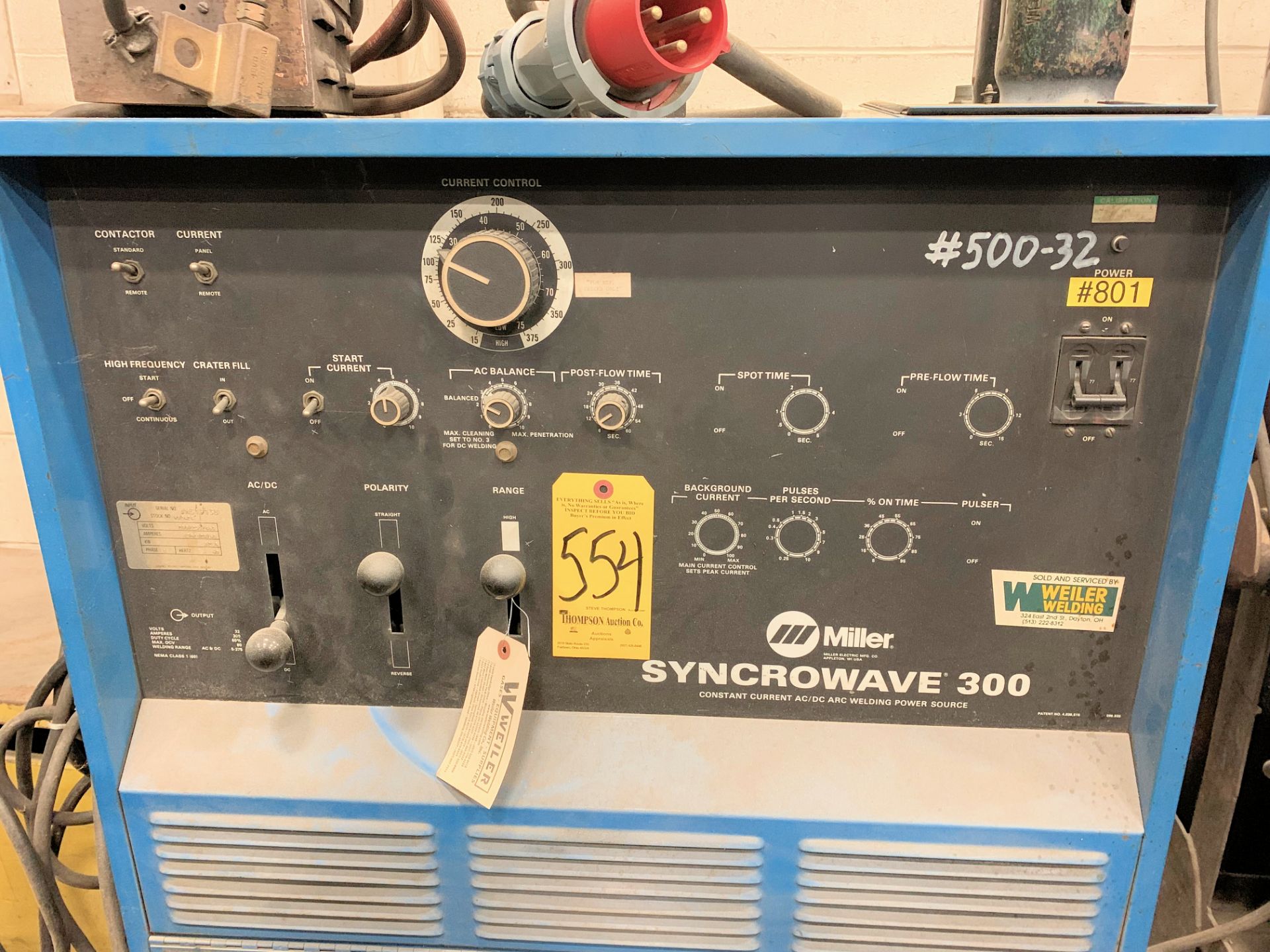 Miller Syncrowave 300, 300-Amps Capacity CC AC/DC Arc Welding Power Source, S/n JH319138, Foot - Image 2 of 3