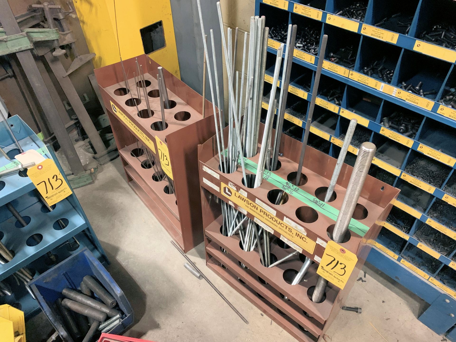 Lot-(6) Stands of Threaded Rod Stock, with Stands - Image 2 of 2