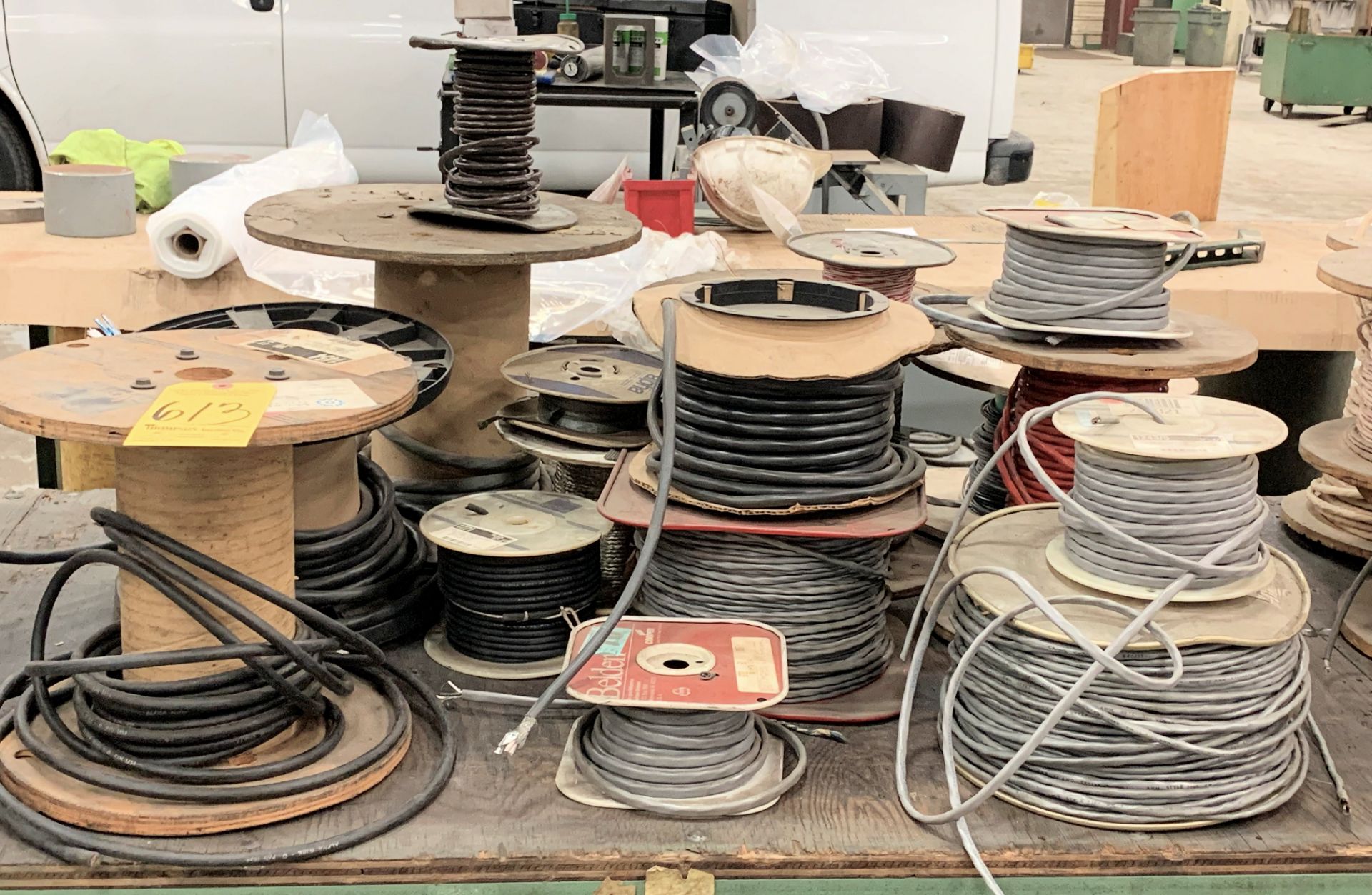 Lot-Various Spools of Electrical Wire in (1) Section