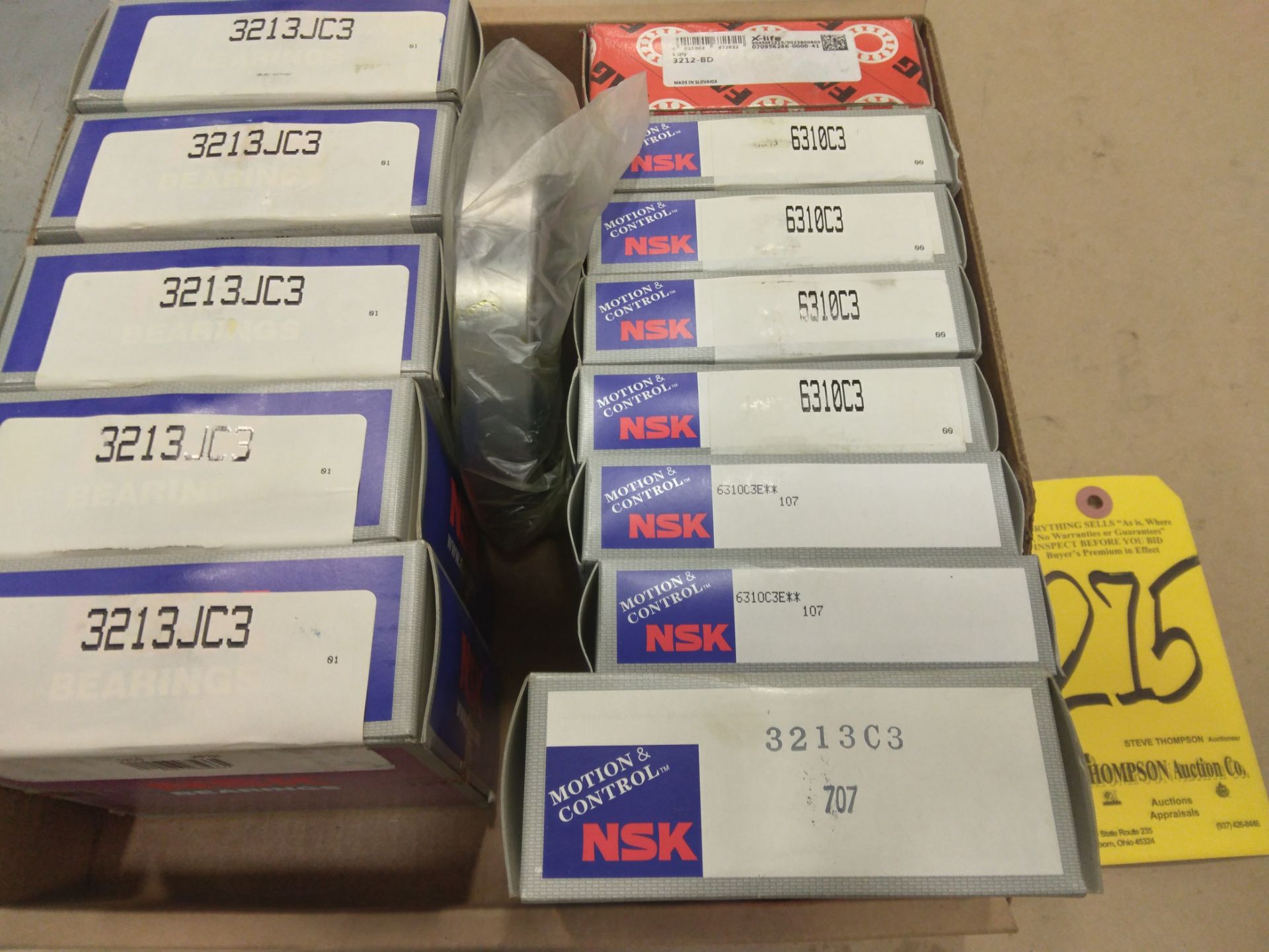 (12) NSK Bearings, #3213JC3, @6310C3, and #3213C3, Plus (2) Fag Bearings