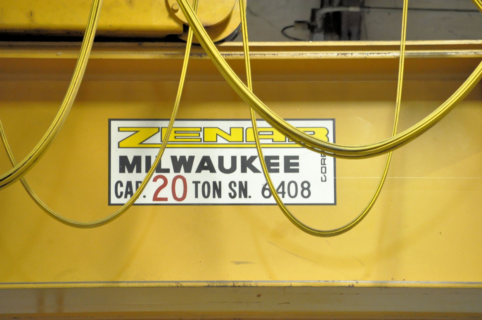 Zenar 20 Ton Overhead Crane, Span and Hoist Only, No Rails, Pendant Control, Overhung Crane and - Image 4 of 6