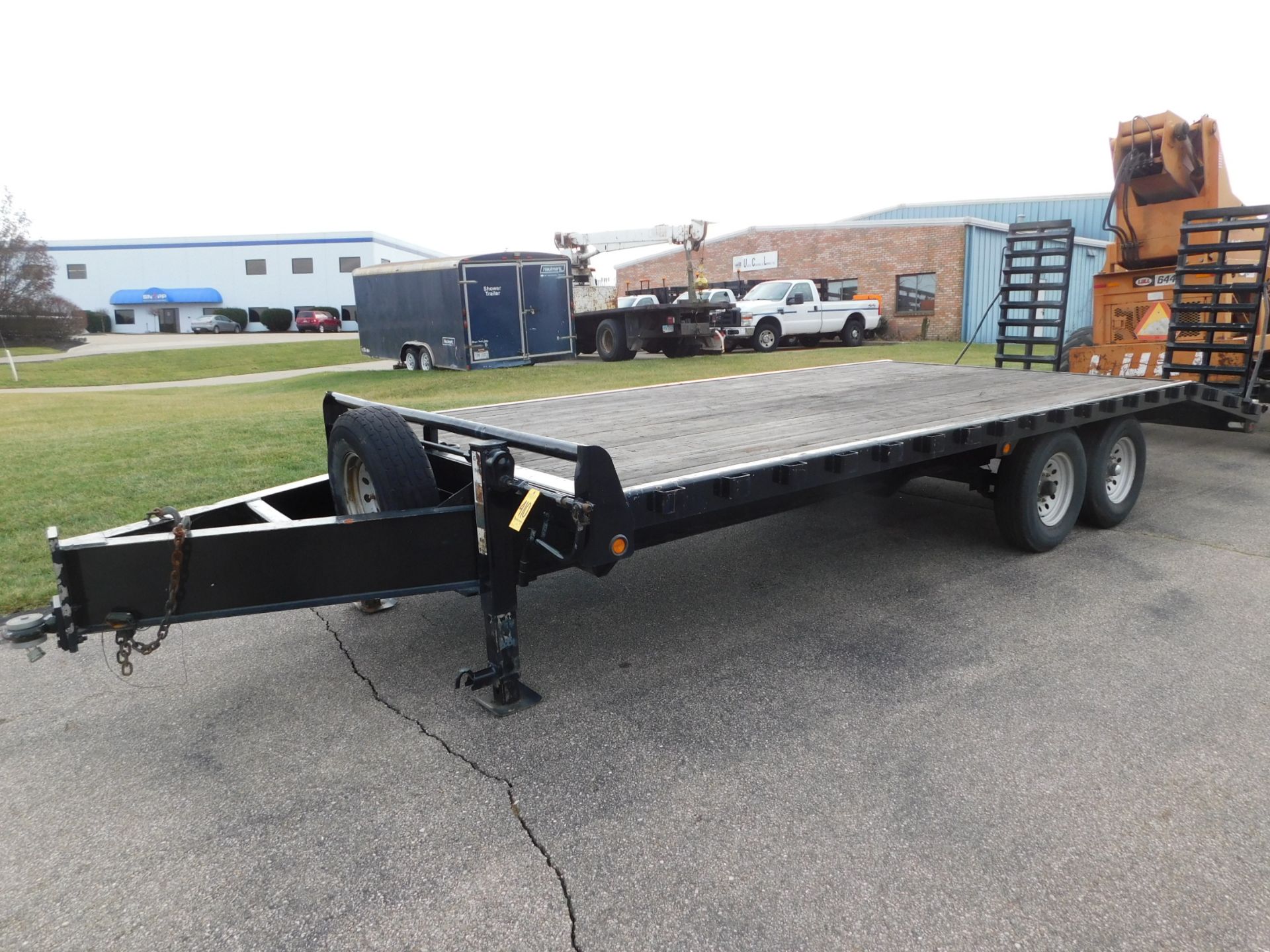2009 Gatormade 21' Tandem Axle Equipment Trailer, 14,000 GVWR, 16' Deck with 5' Dovetail, 5' Trailer