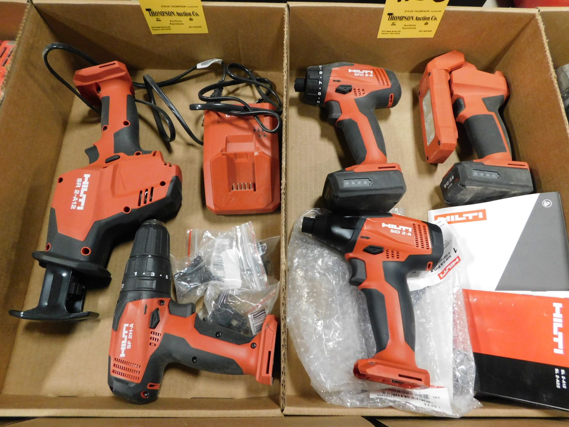 Hilti 5 Tool Kit, Reciprocating Saw, (2) Drivers, Drill and Light with Charger and Bag