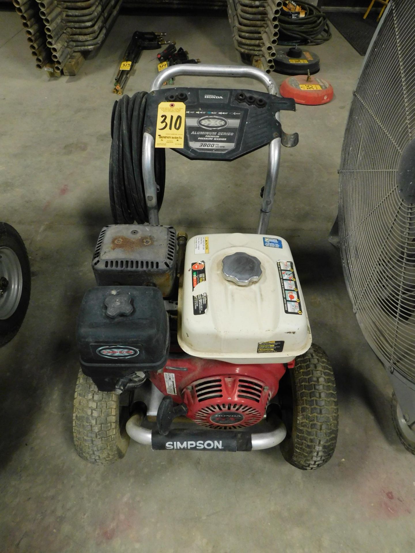 Simpson 3,800 PSI Pressure Washer, Honda GX270 Gas Engine with Hose and Wand