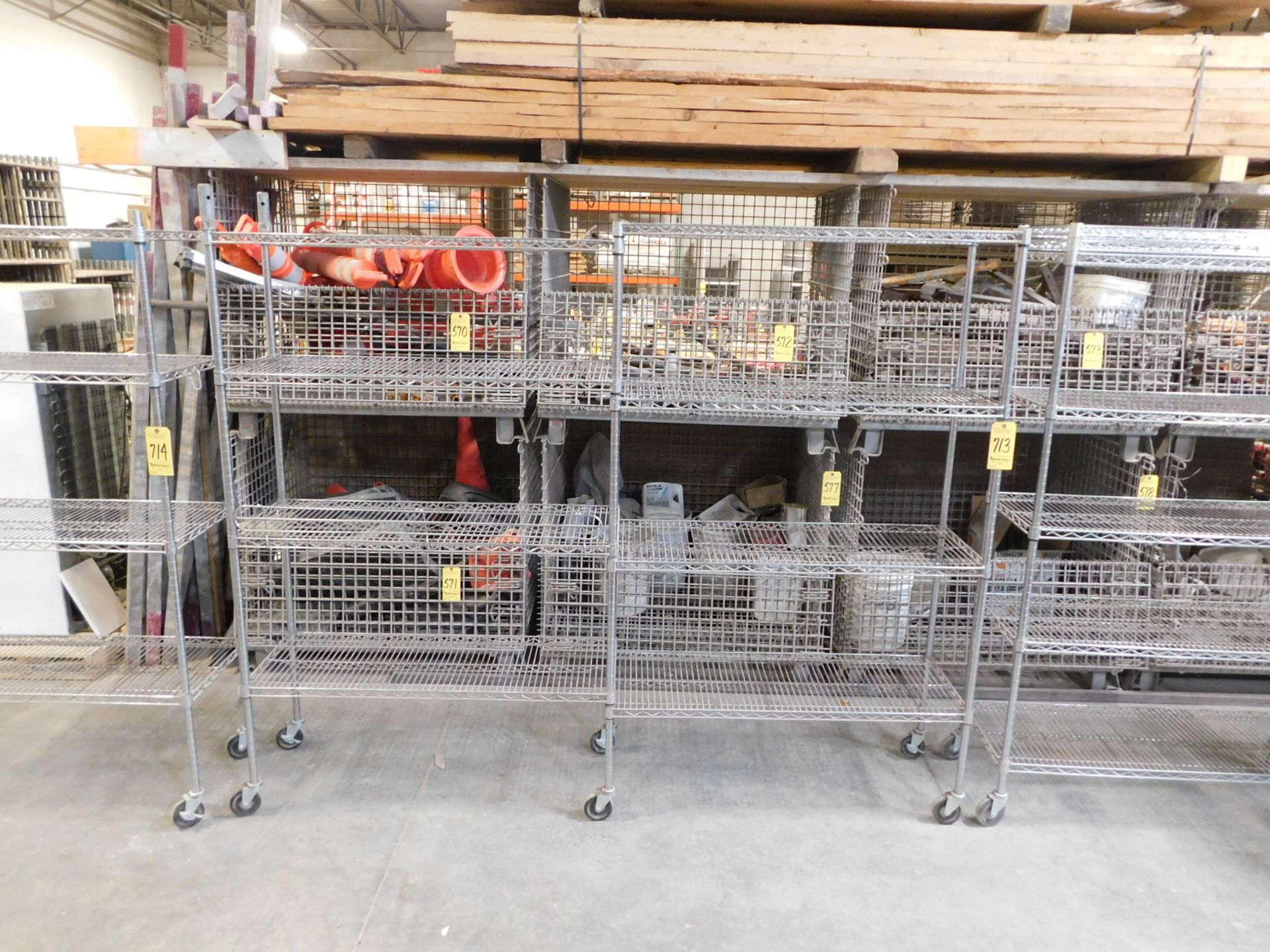 (2) Wire Shelving Units Together on Casters