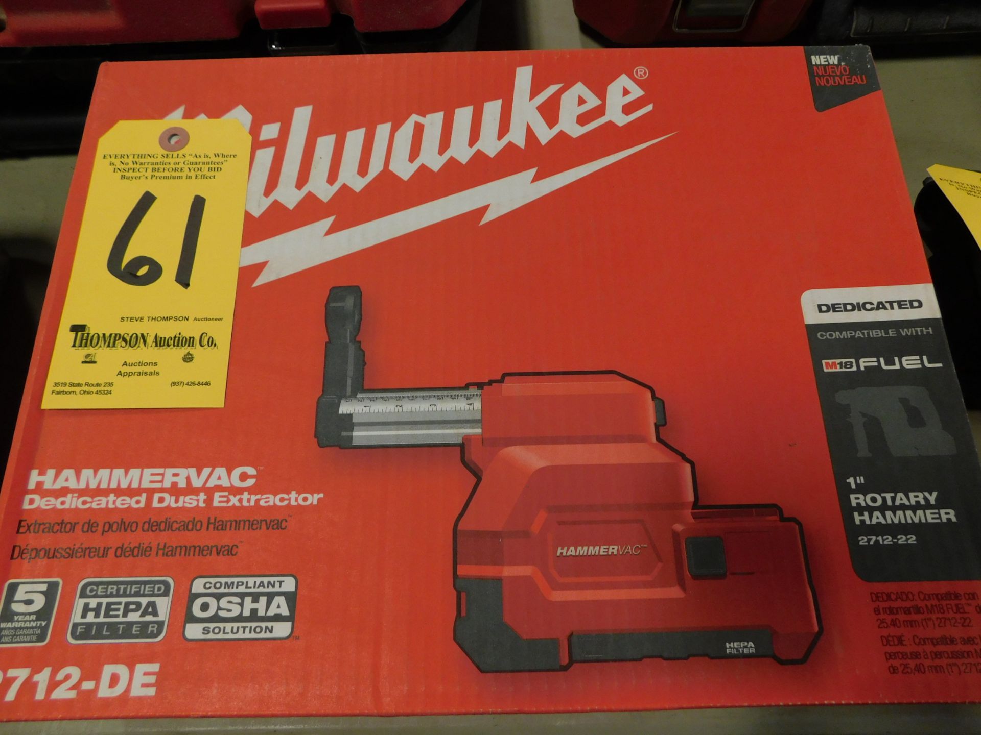 Milwaukee Hammervac Dust Extractor, Model 2712-DE (New)